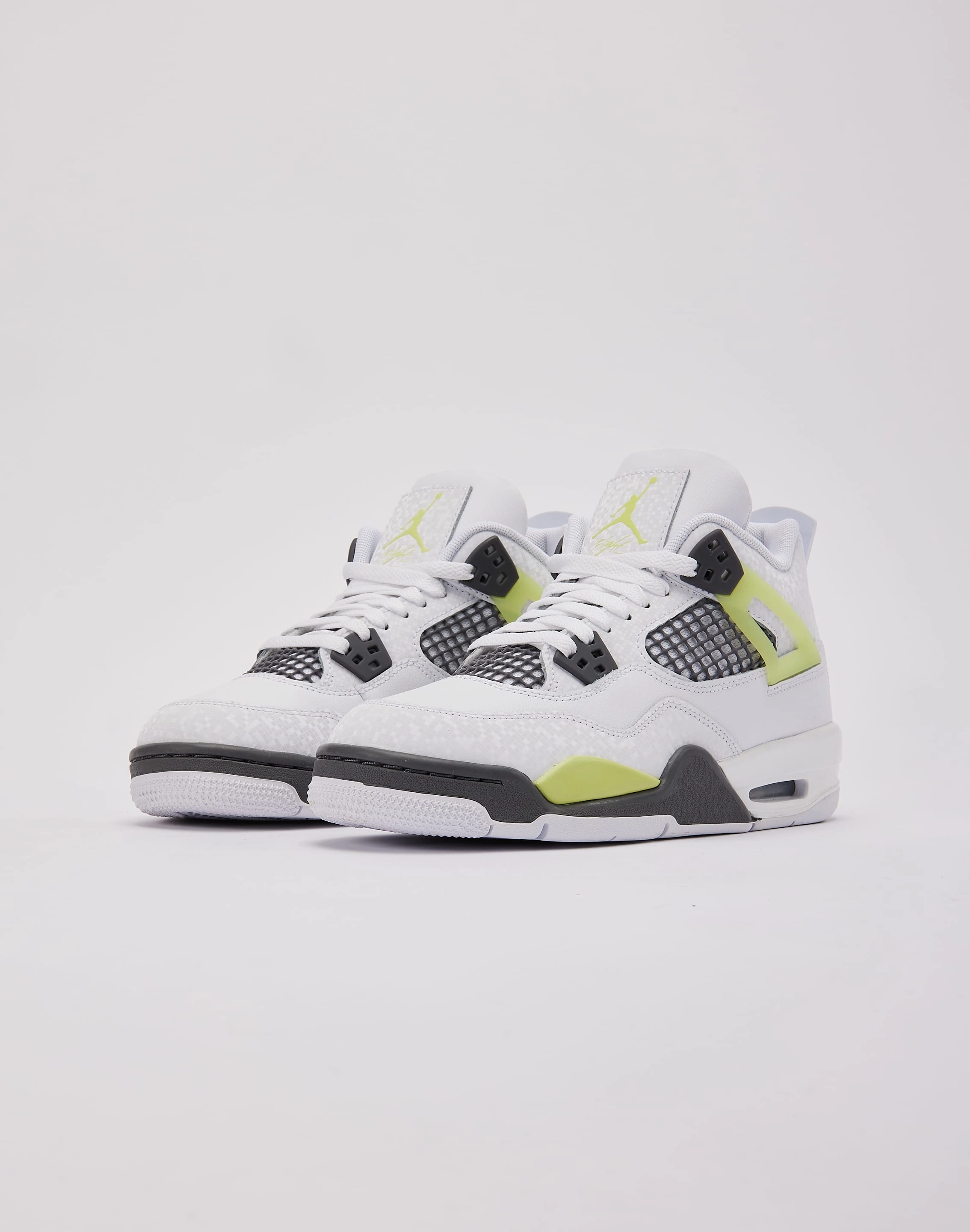 Jordan Air Jordan 4 Retro 'Light Lemon Twist' Grade-School Protective Toe Guard Adjustable Fastening