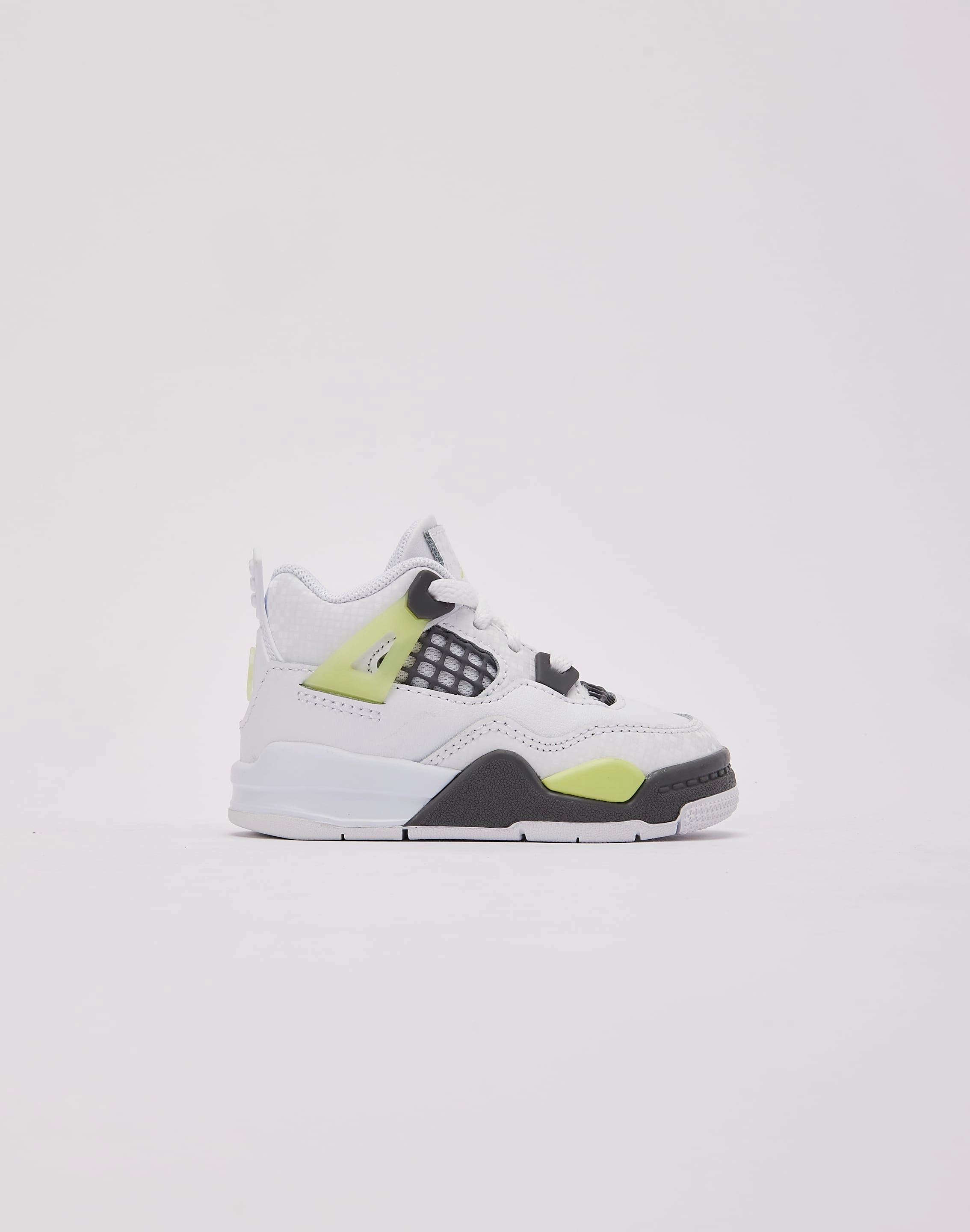 slip - on style Synthetic Leather Blend Jordan Air Jordan 4 Retro 'Light Lemon Twist' Toddler