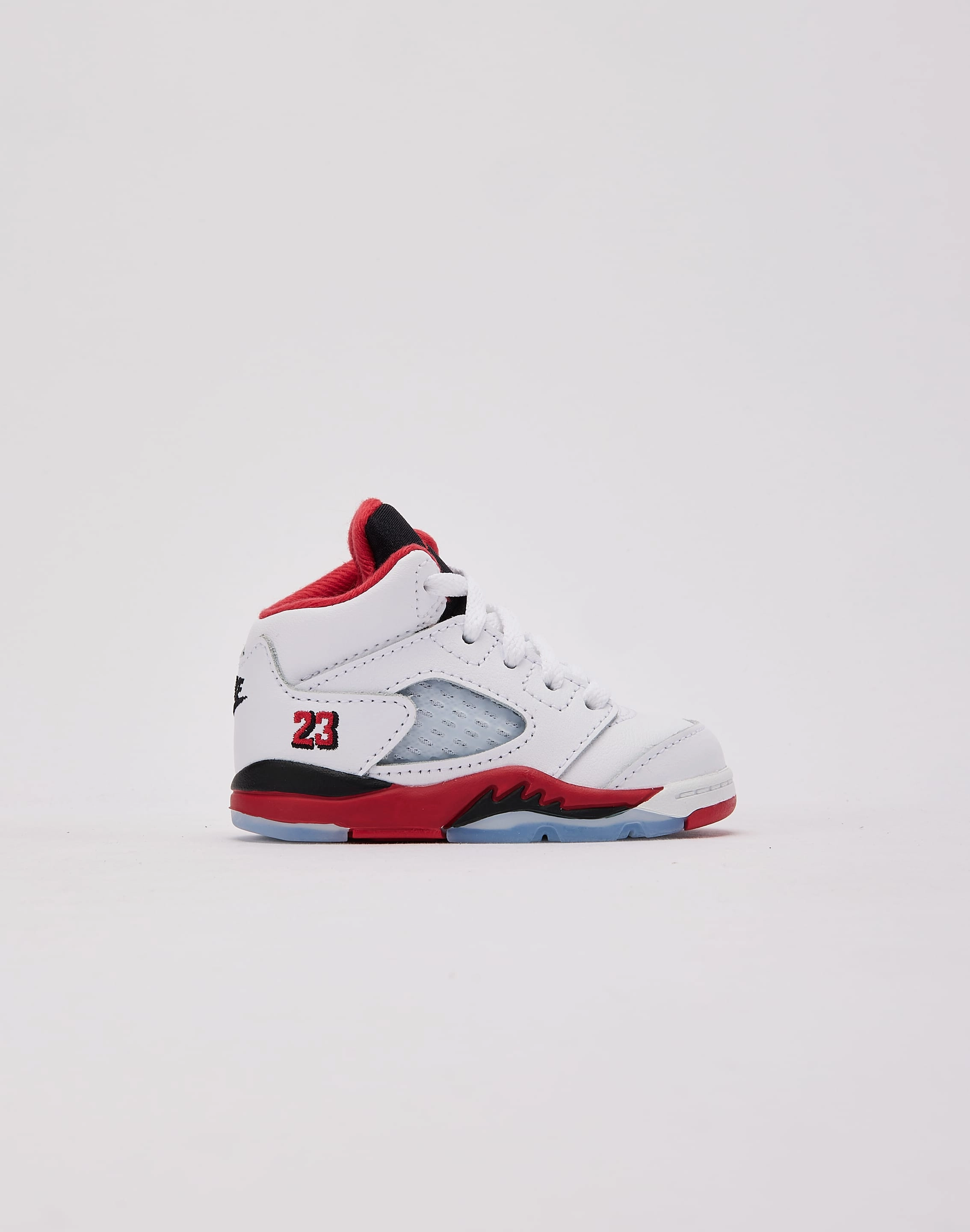 Lace Closure Smooth Interior Lining Jordan Air Jordan 5 Retro 'Fire Red Black Tongue' Toddler