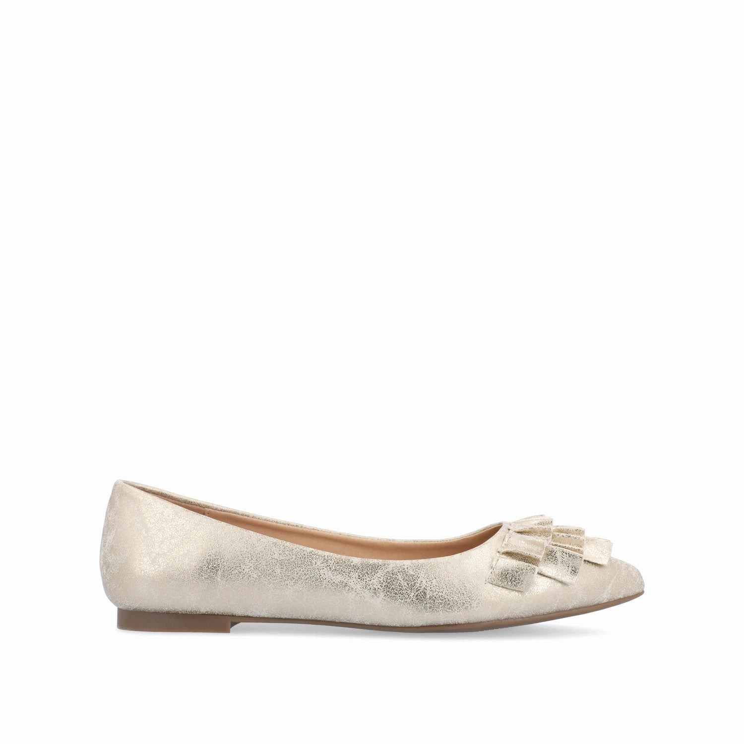 Elastic Gaitor Integration JUDY RUFFLED BALLET FLATS IN WIDE