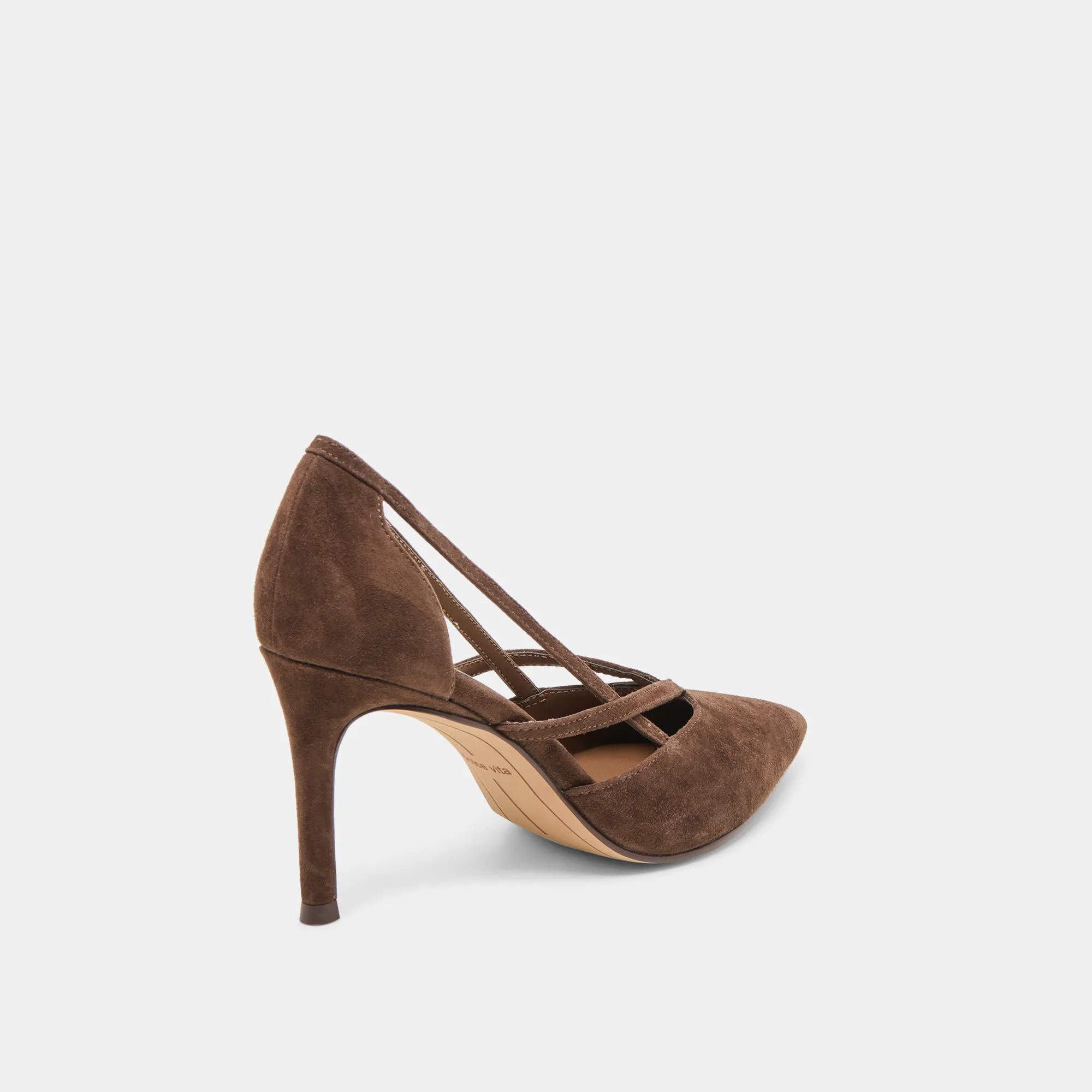KAINE HEELS DK BROWN SUEDE Luxury Fit