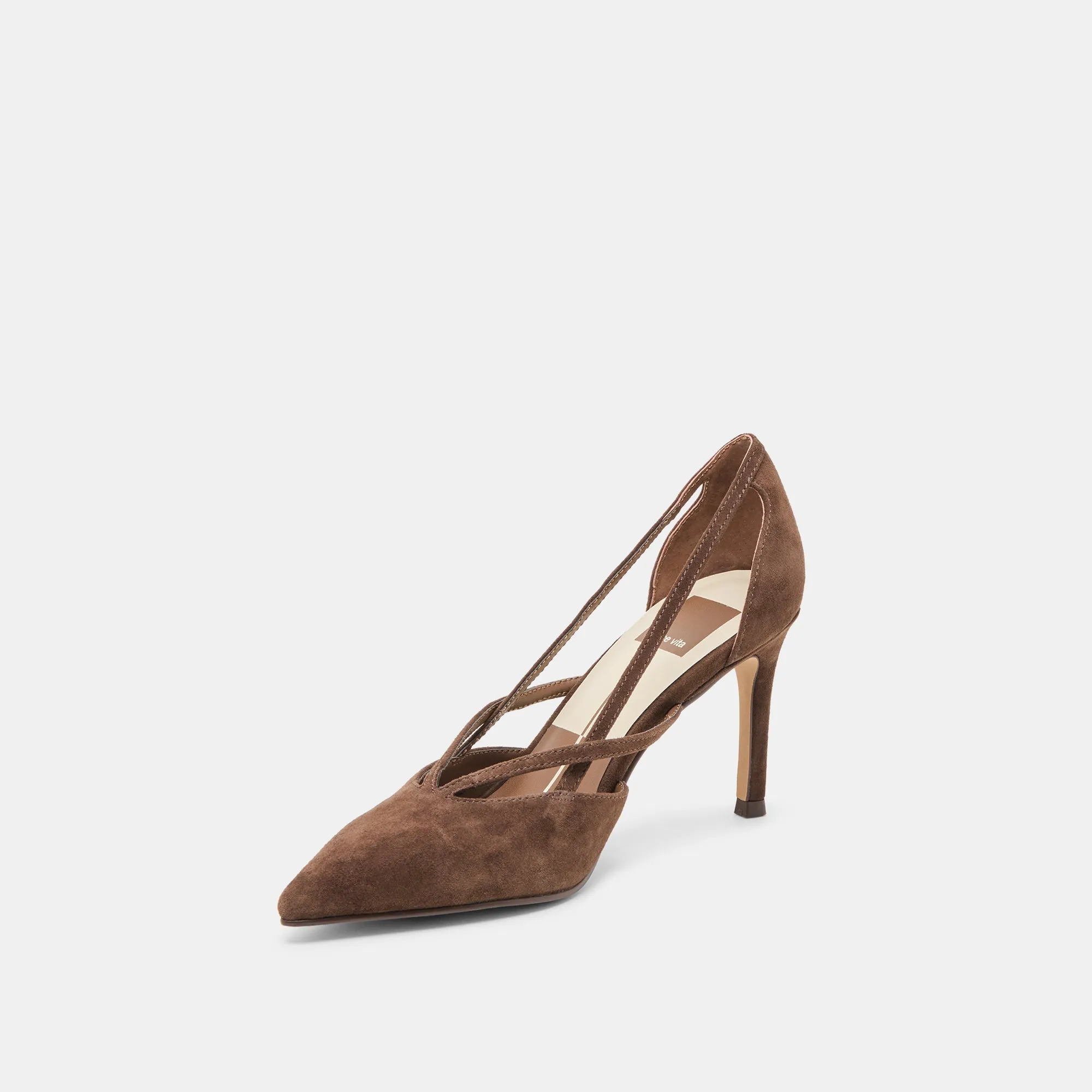 KAINE HEELS DK BROWN SUEDE Shape Lift