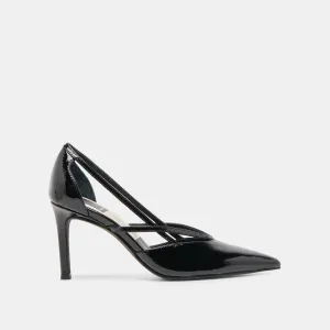 KAINE HEELS MIDNIGHT CRINKLE PATENT LEATHER NYC Style