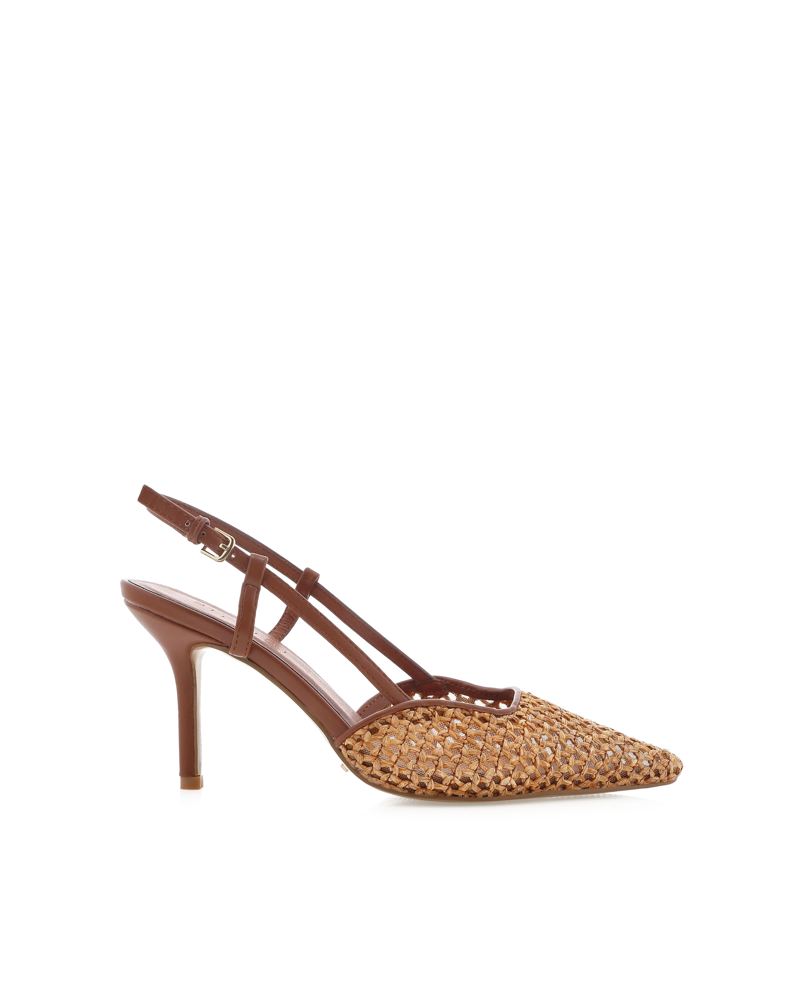 Kameron Heels - Tan - Natural Raffia
