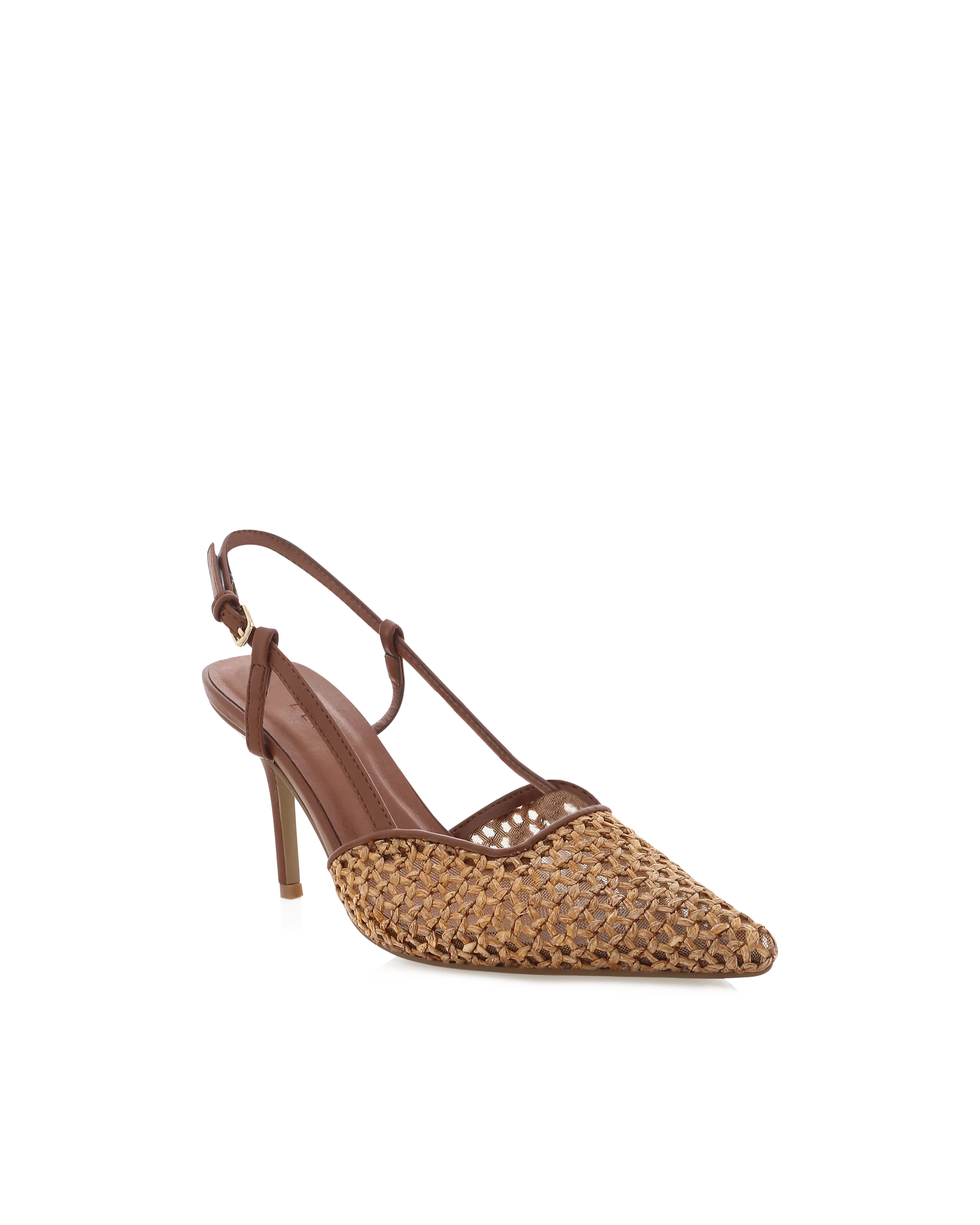 Kameron Heels - Tan - Natural Raffia