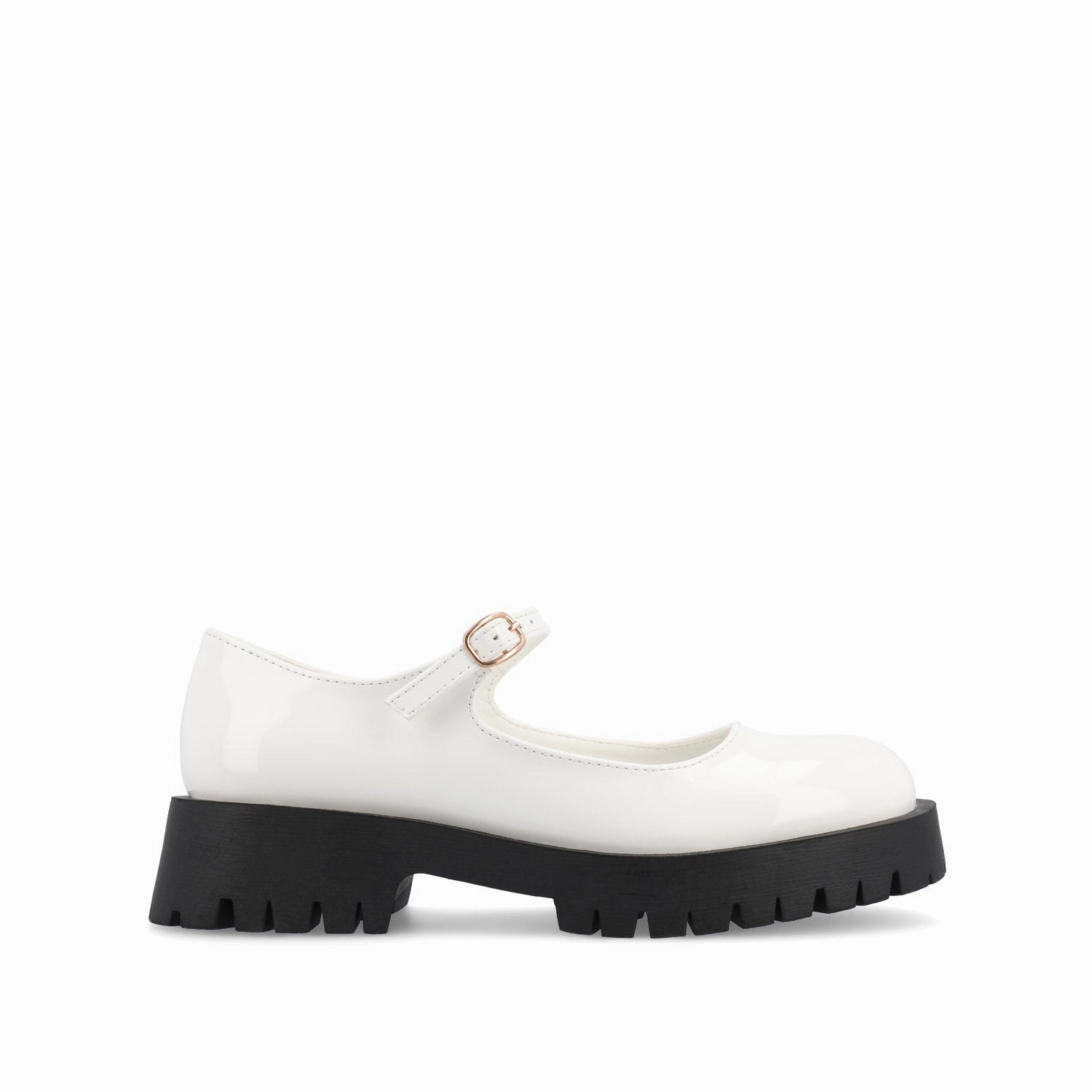 KAMIE LUG SOLE MARY JANE FLATS Stable base Ice Path