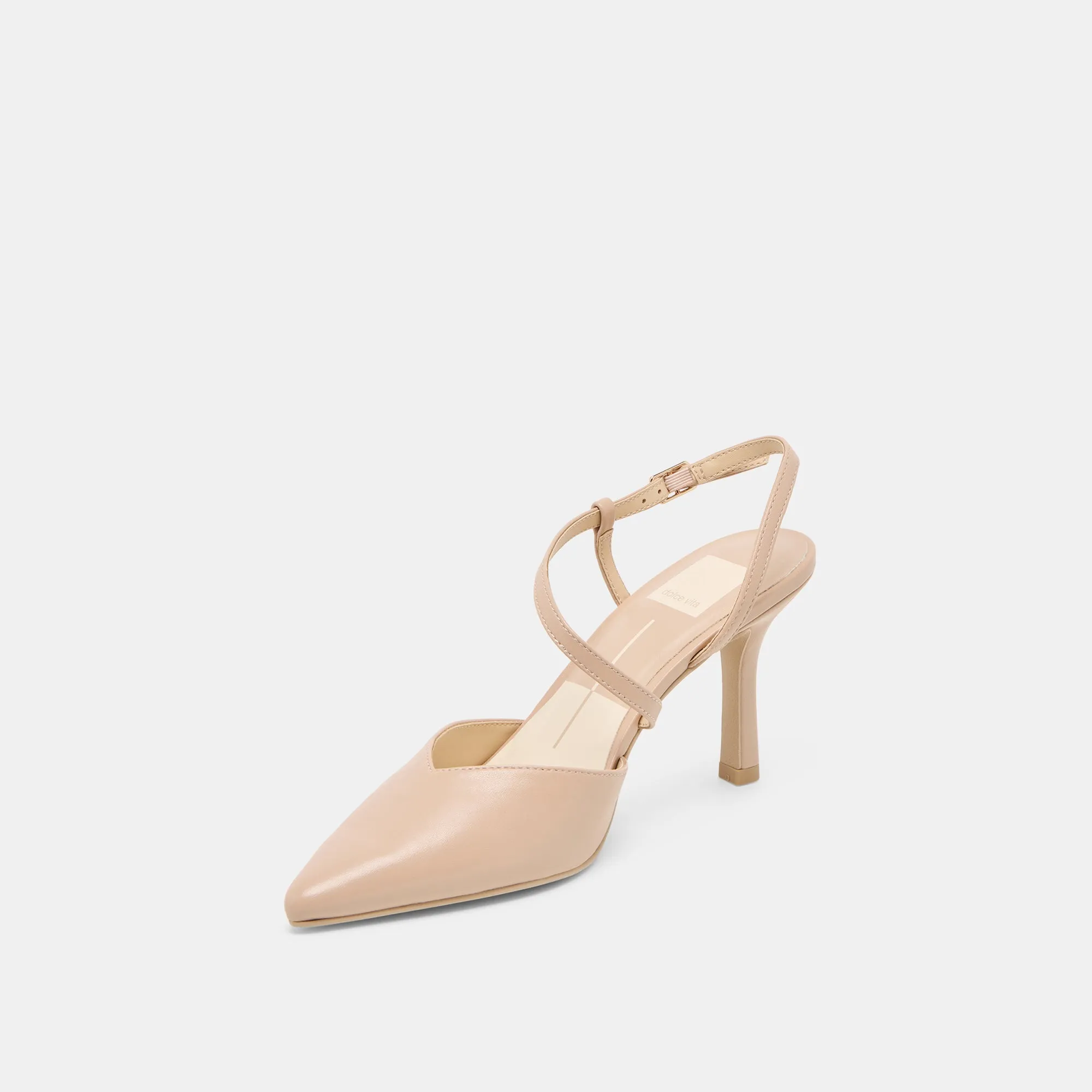 Trendy Pumps KAMRA HEELS BEIGE LEATHER