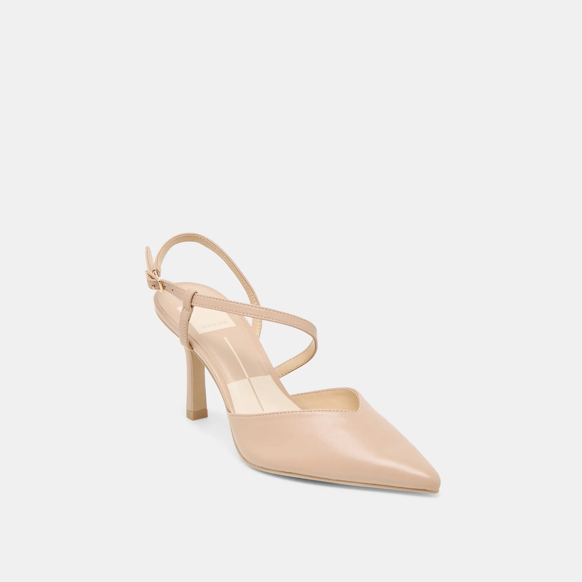 KAMRA HEELS BEIGE LEATHER Stylish Dress Shoes Unique Look