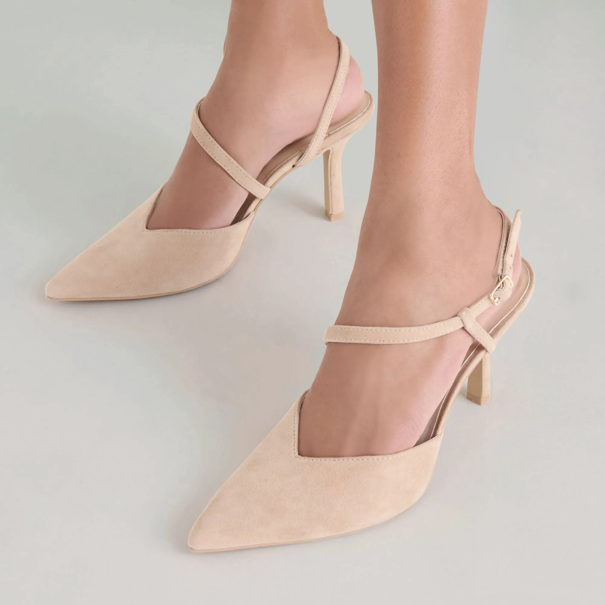 Trendy Shoes Alluring Design KAMRA HEELS CAMEL SUEDE