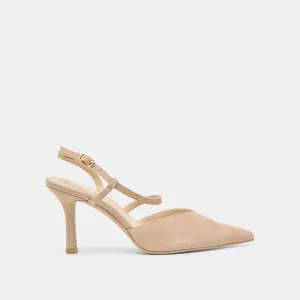 Effortless Comfort KAMRA HEELS CAMEL SUEDE
