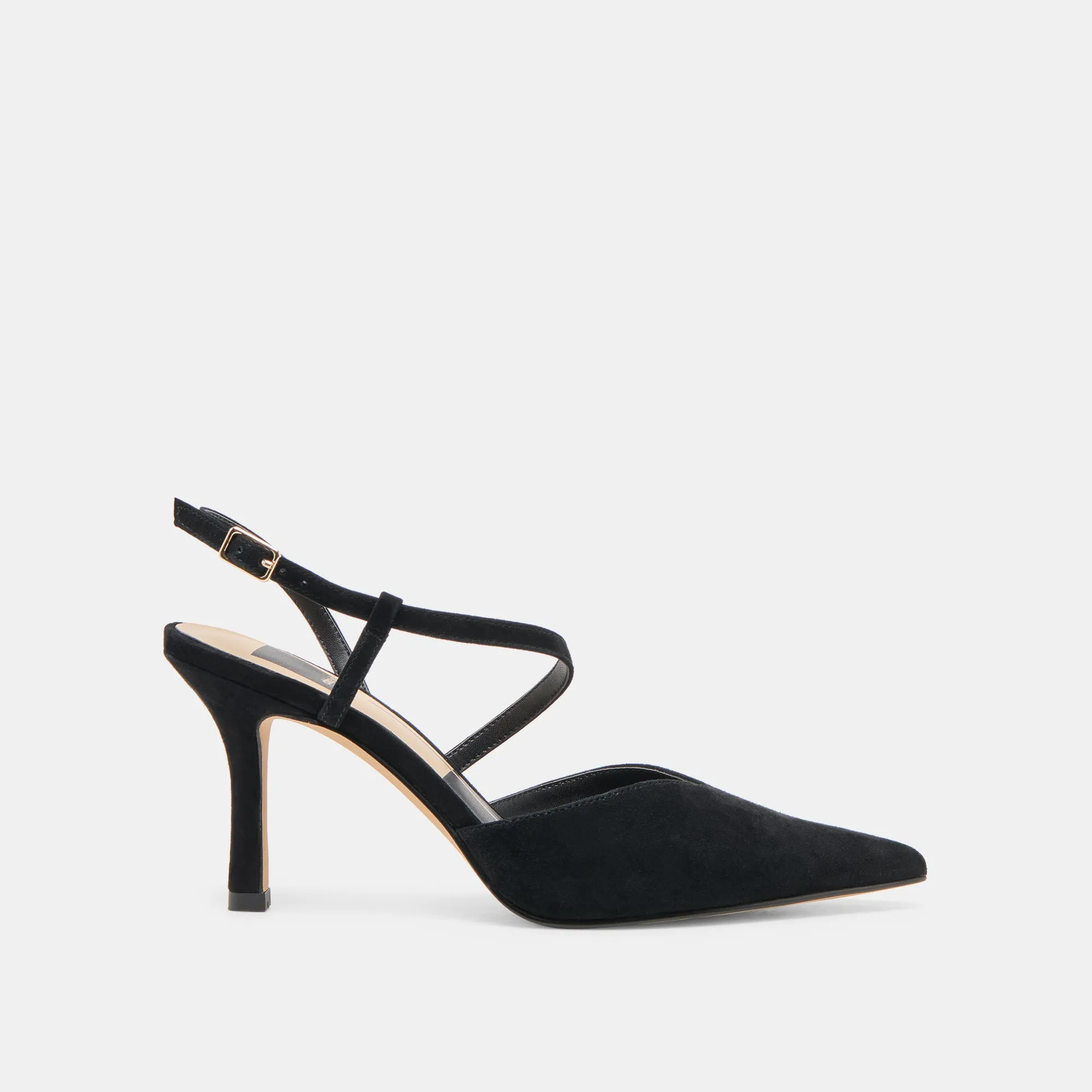 KAMRA HEELS ONYX SUEDE Iconic Appeal