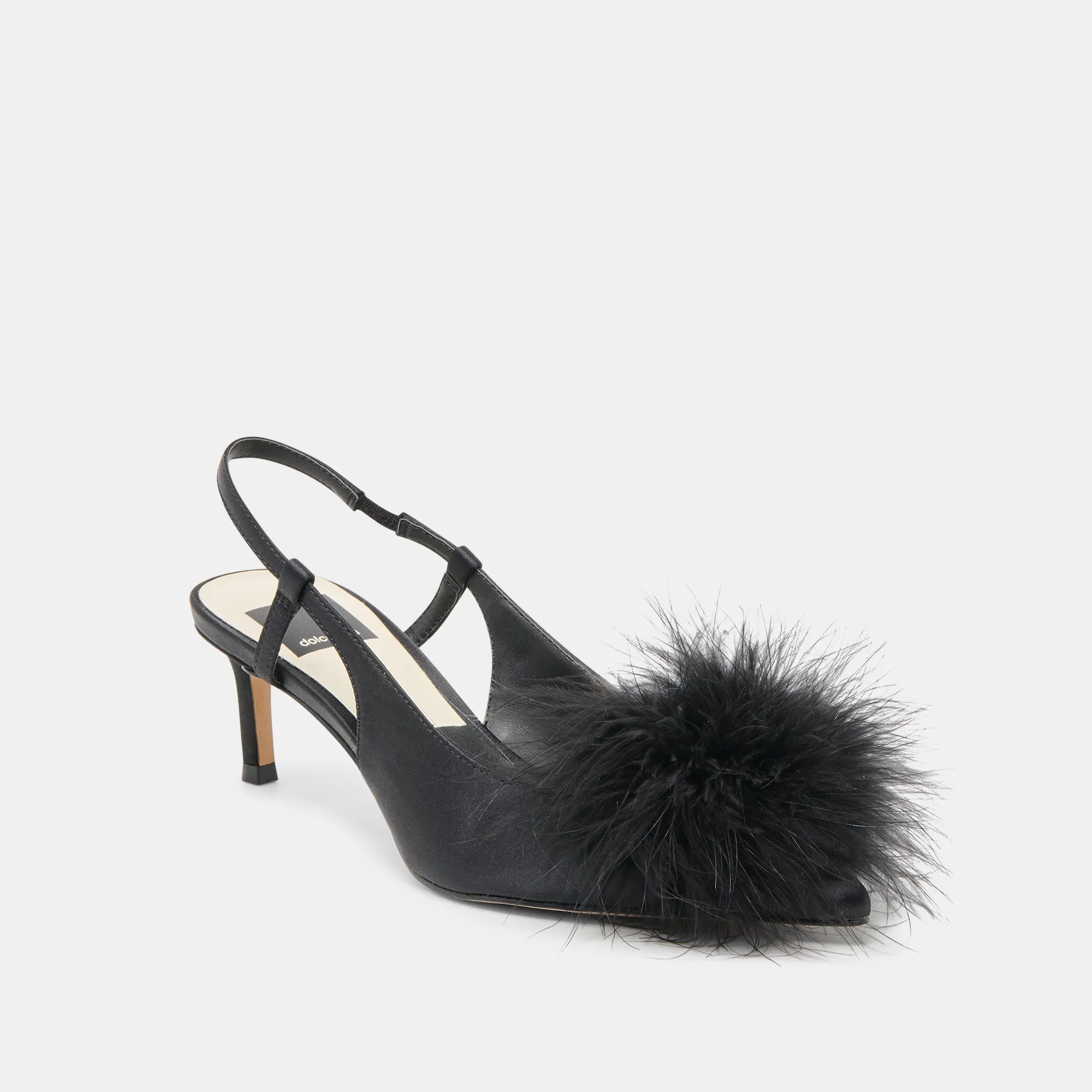 Candle Dinner KAMY HEELS ONYX SATIN