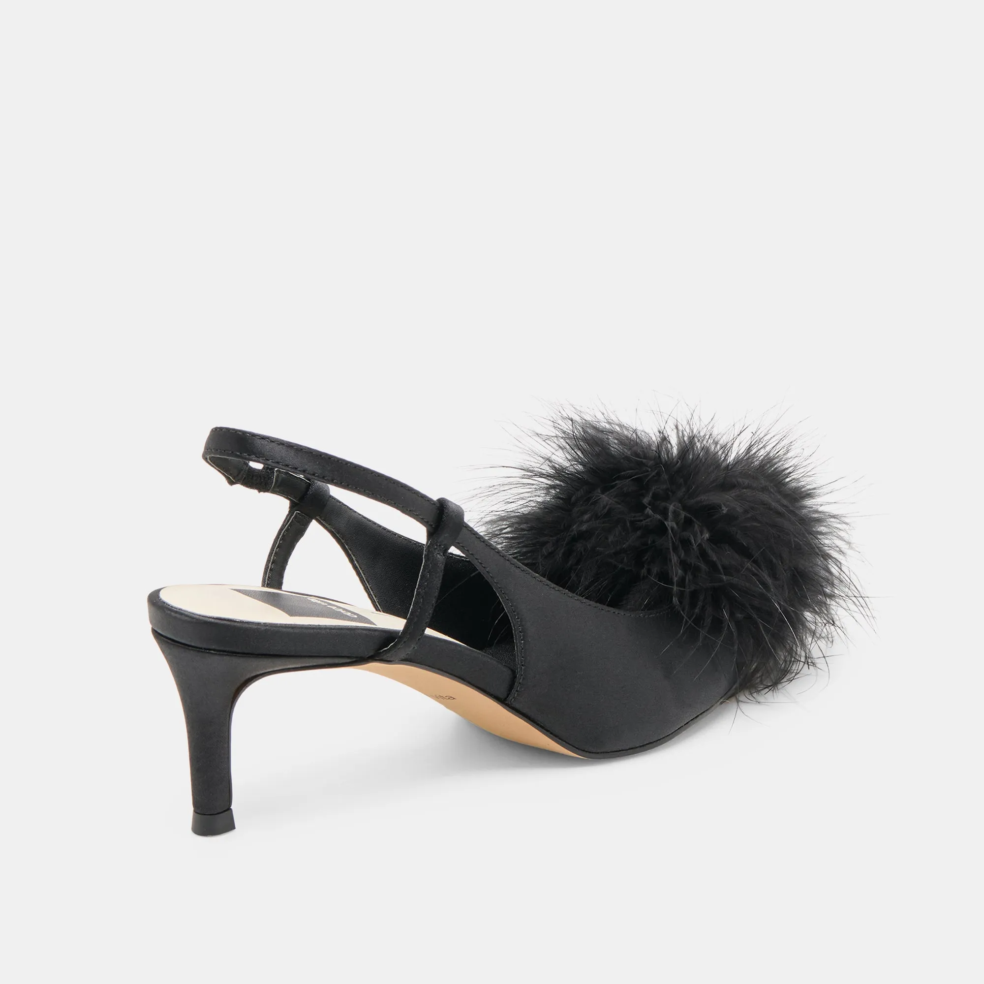 KAMY HEELS ONYX SATIN Everyday Comfort Fashion Footwear