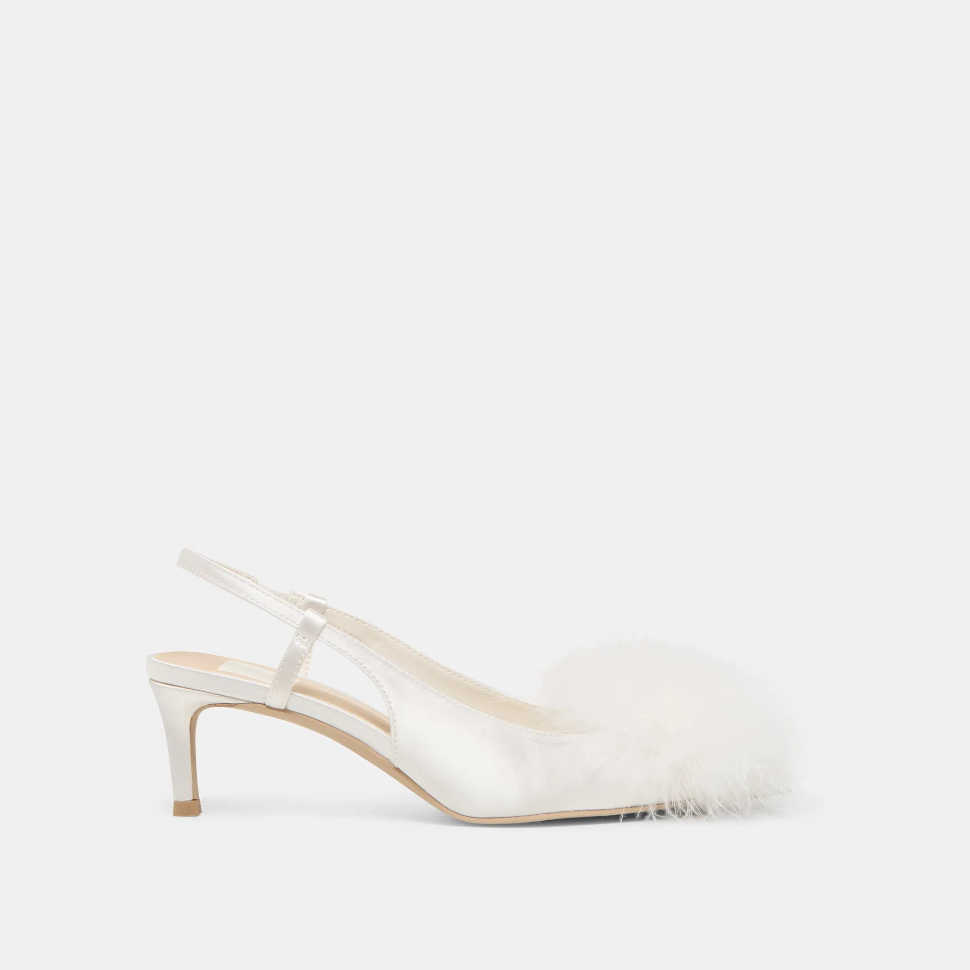 Icon Spark KAMY HEELS TRUE WHITE SATIN