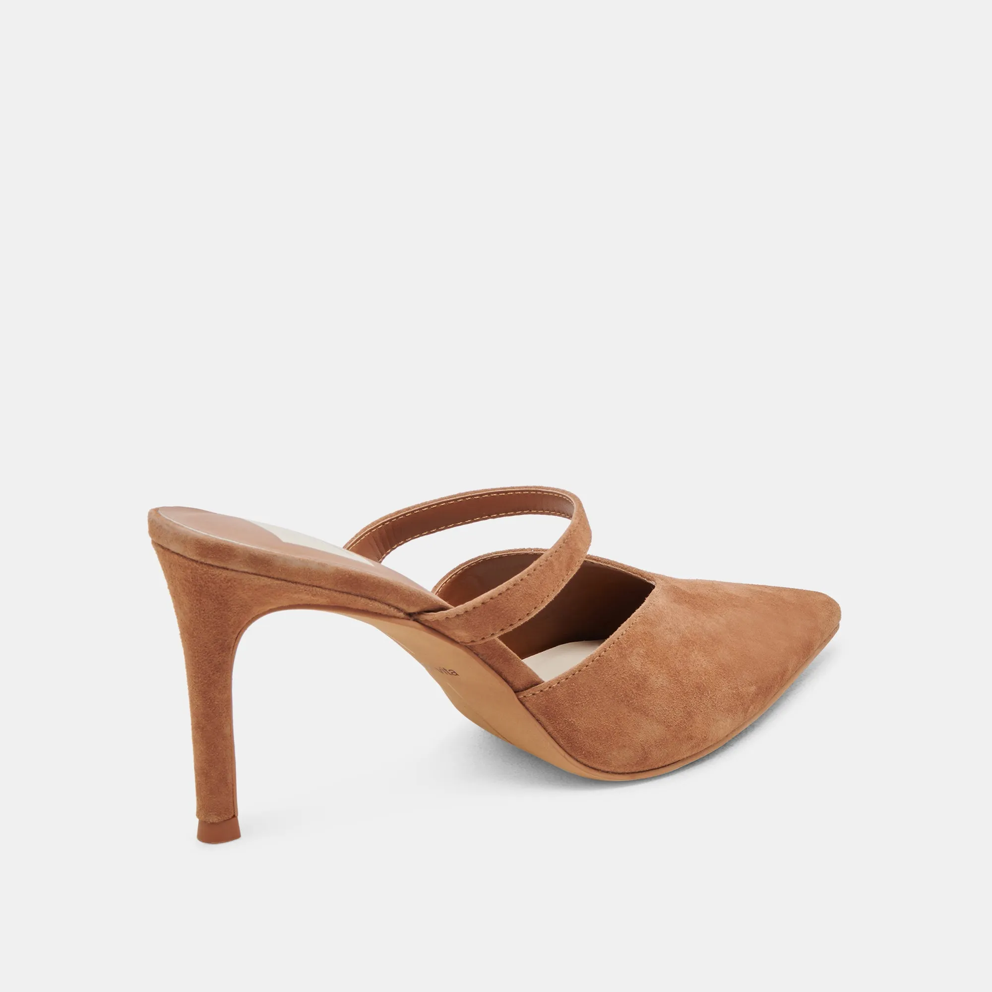Block Heel Long Step KANIKA HEELS PECAN SUEDE