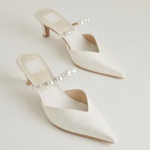 Versatile Heel Music Show KANIKA PEARL MID HEELS VANILLA PEARLS