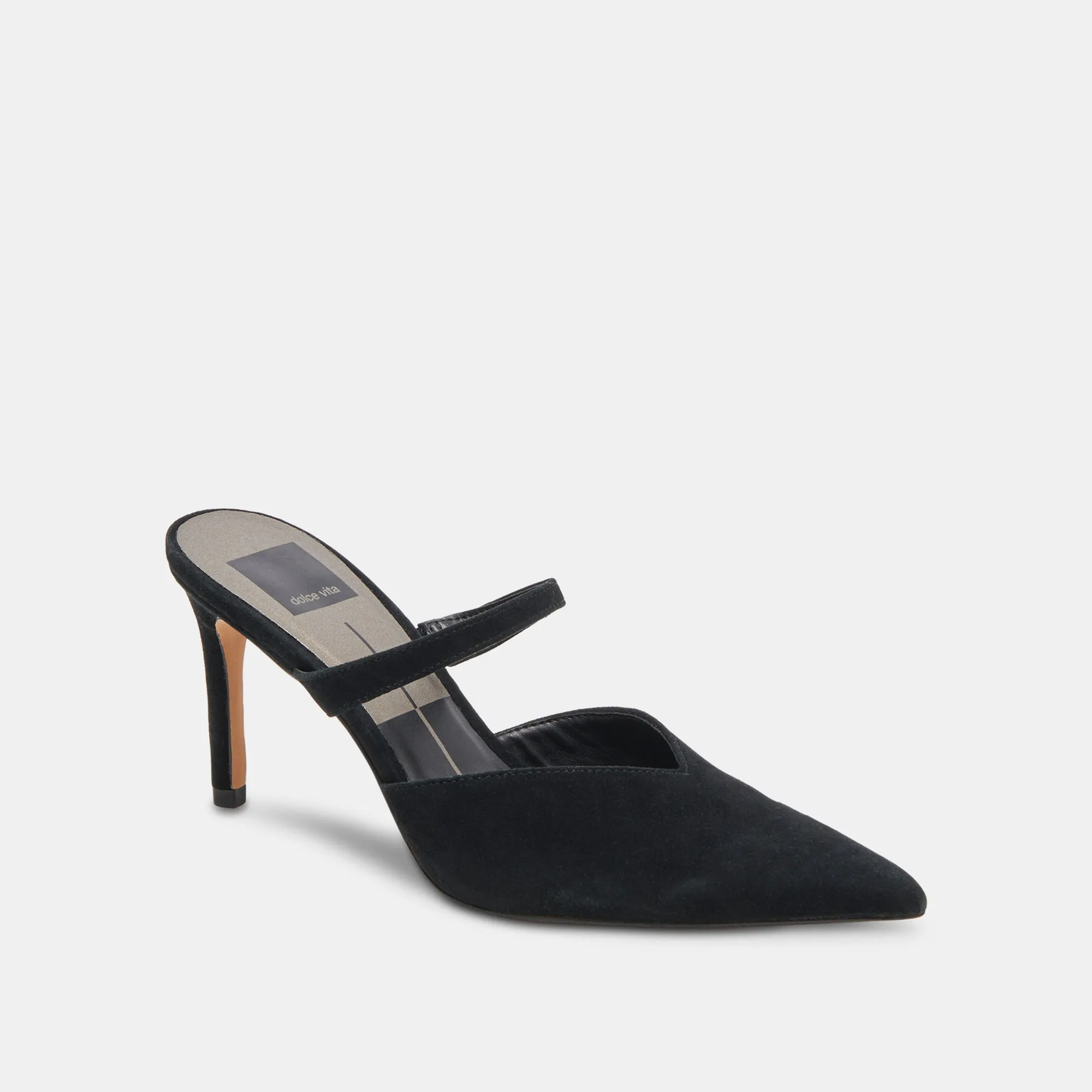 After Dark KANIKA WIDE HEELS ONYX SUEDE