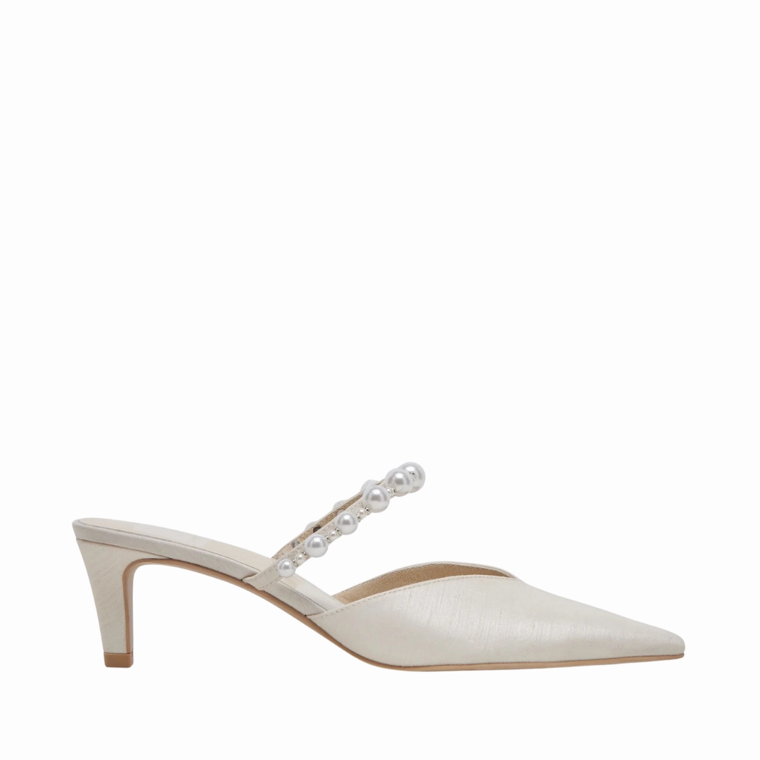 Kanika in Pearl Tensile Weave Upper zip - closure