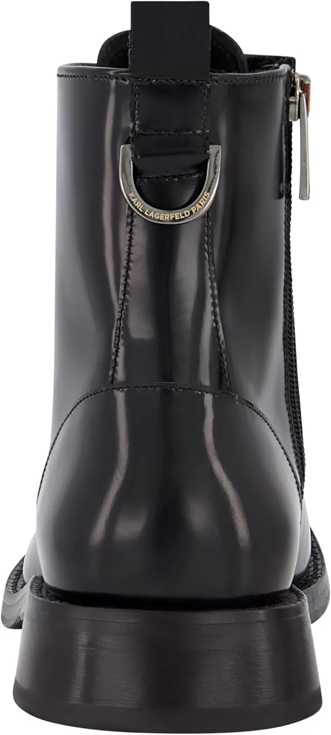 Karl Lagerfeld Paris Men's Side Zip Combat Boot