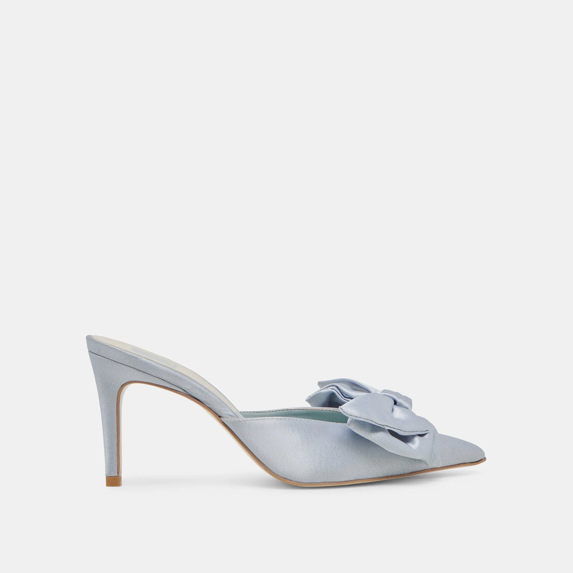 Standout Design Milan Edge KAYLI HEELS LIGHT BLUE SATIN - re:vita