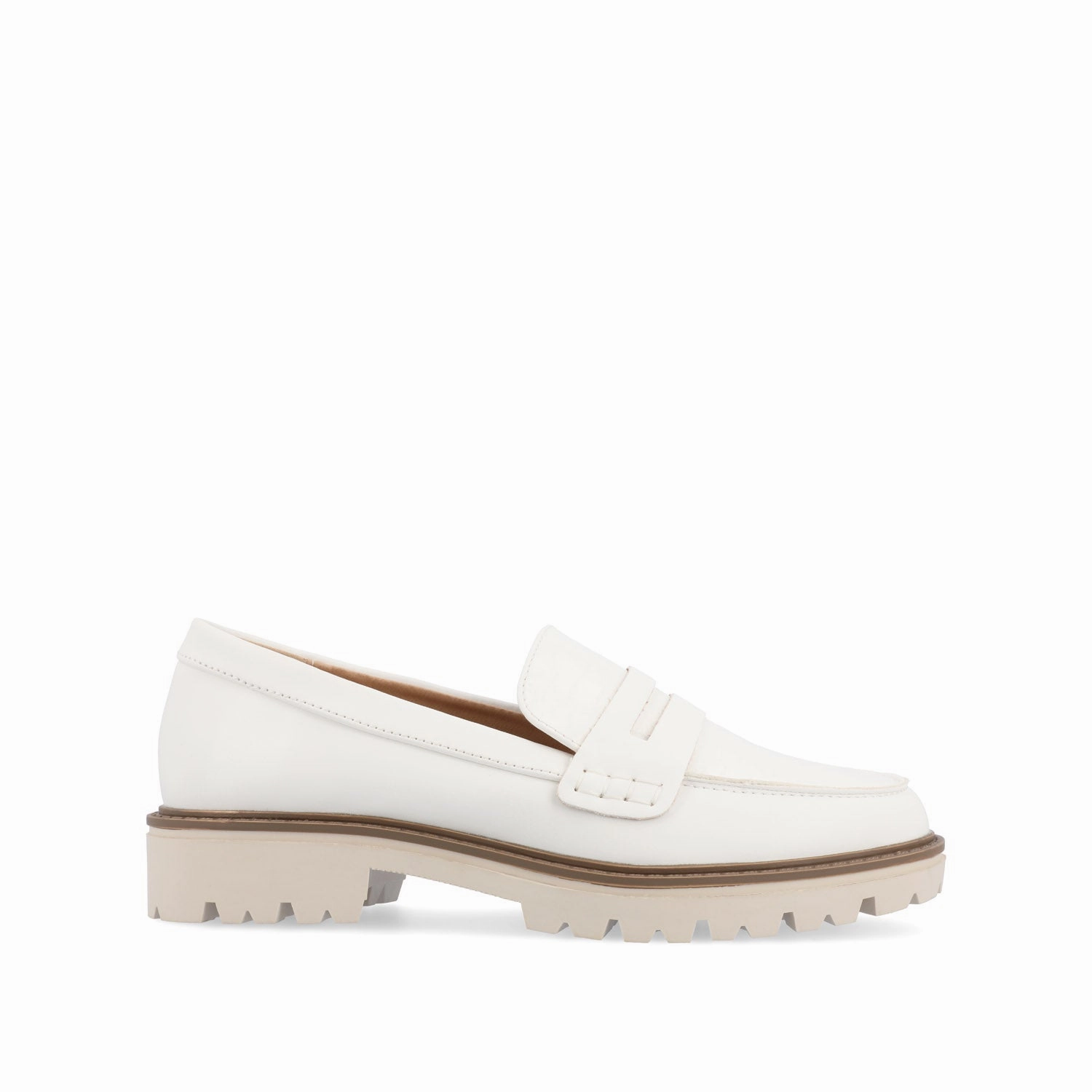 Non-Slip Sole Tea Mood KENLY LOAFER FLATS IN VEGAN LEATHER