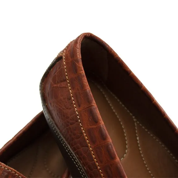 Kiawah Lace Bit Driver in Sport Rust Croco by T.B. Phelps