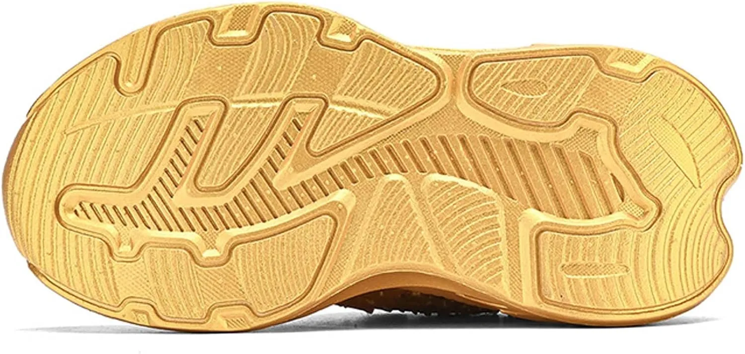 Kids Sneakers Boys Girls Night Glow Casual Walking Shoes Arch Support High Elasticity Badminton Shoes Lightweight Comfortable Sport Athletic 12.5~6.5 Sizes