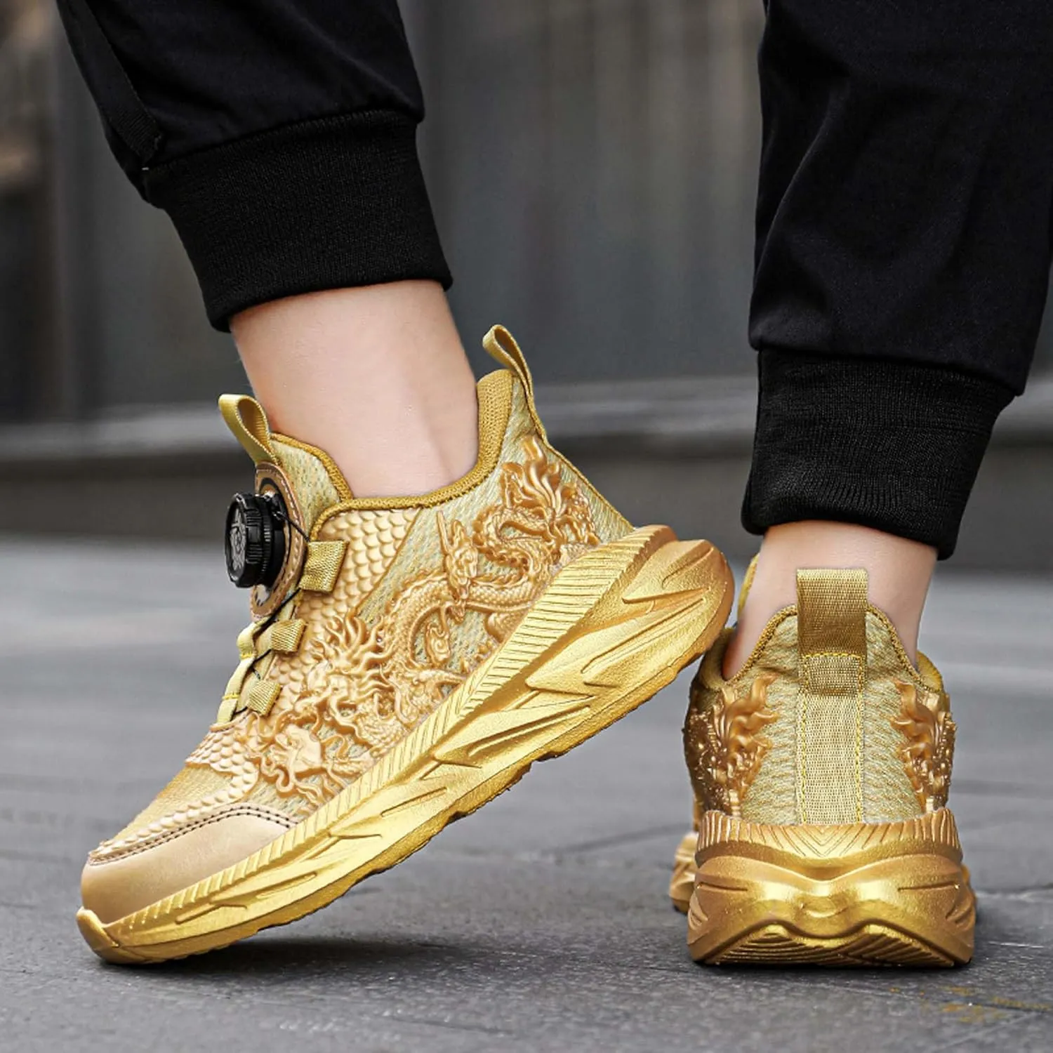 Kids Sneakers Boys Girls Night Glow Casual Walking Shoes Arch Support High Elasticity Badminton Shoes Lightweight Comfortable Sport Athletic 12.5~6.5 Sizes