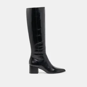 KIRSON WIDE CALF BOOTS BLACK LEATHER Tourist