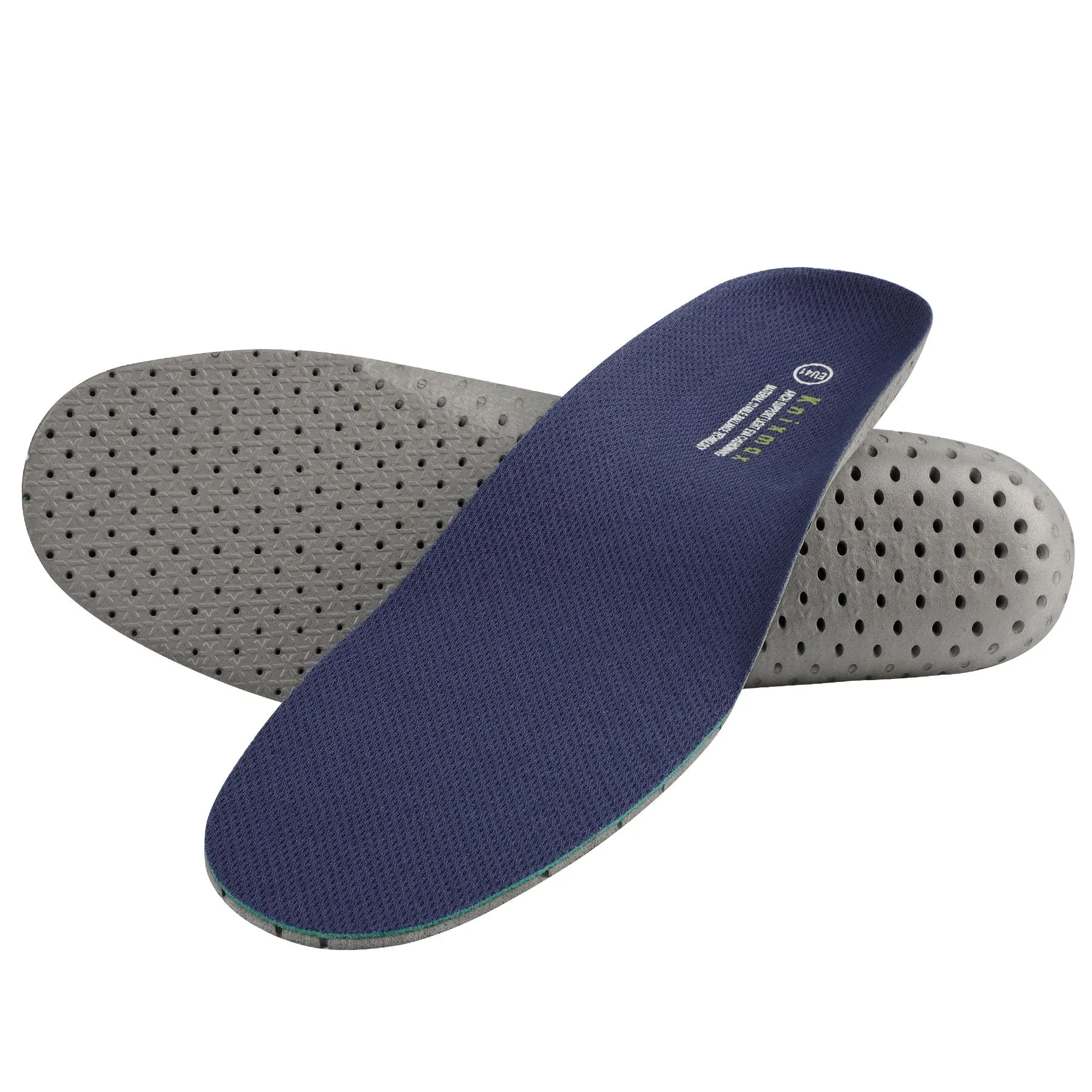 Knixmax Sports Insoles Navy Arch Support Full Length Orthotic Inserts for Men Women
