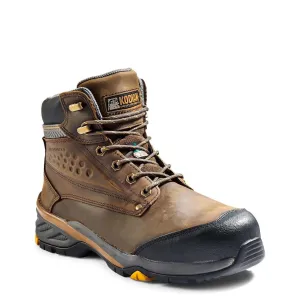Kodiak Men's Crusade 6" Safety Work Boots – Waterproof Full Grain Leather, Composite Toe & Plate, Thinsulate Insulation | Sizes 7-14