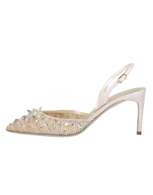 Lace & Crystal Slingback
