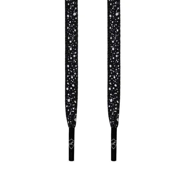 Laced Up Black Cement Shoelaces