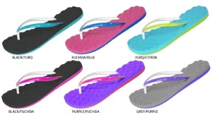 ladies eva flip flops with quilted footbed Case of 72