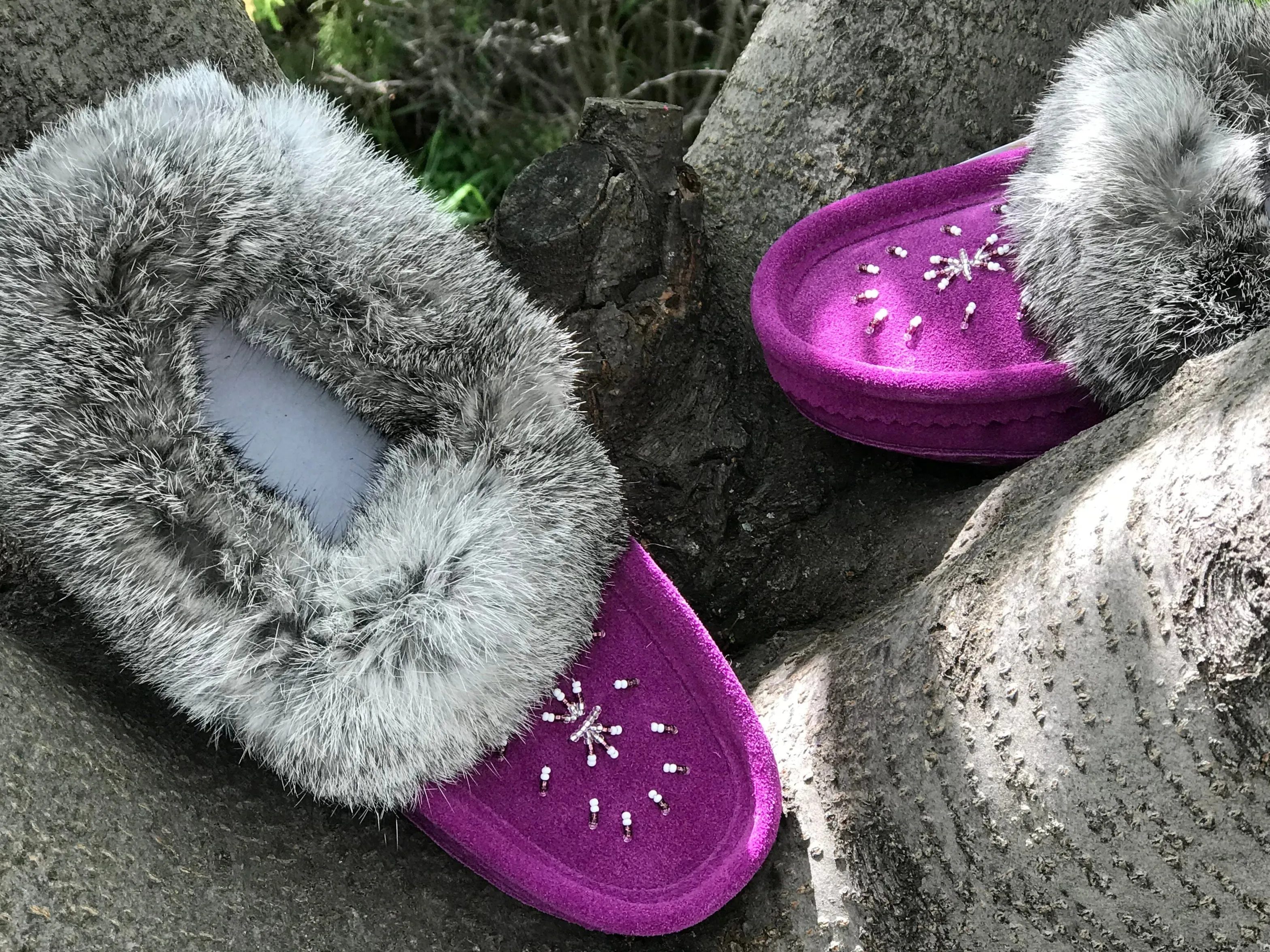 Ladies Moccasins - Laurentian Chief Moccasins Vivacious Violet