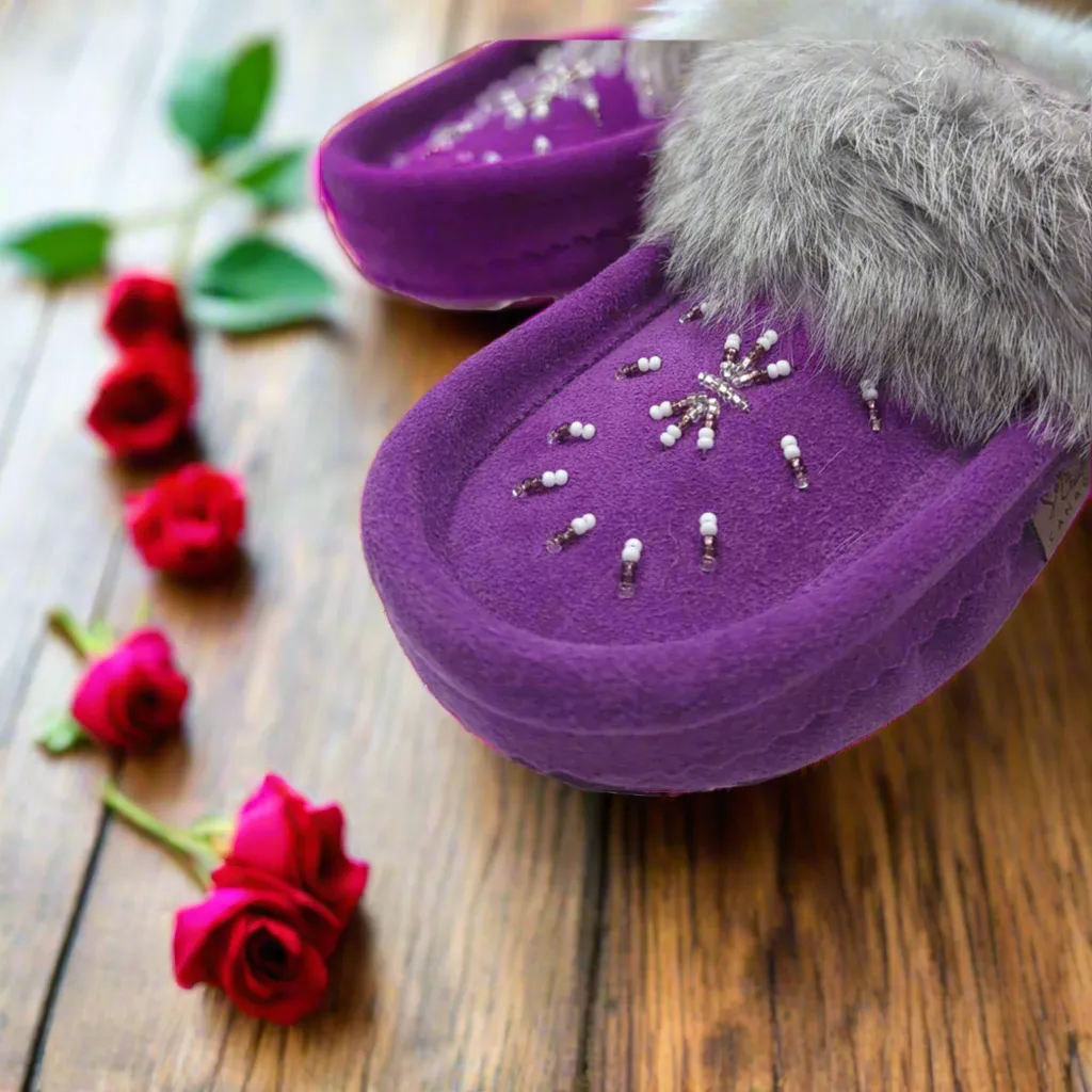 Ladies Moccasins - Laurentian Chief Moccasins Vivacious Violet