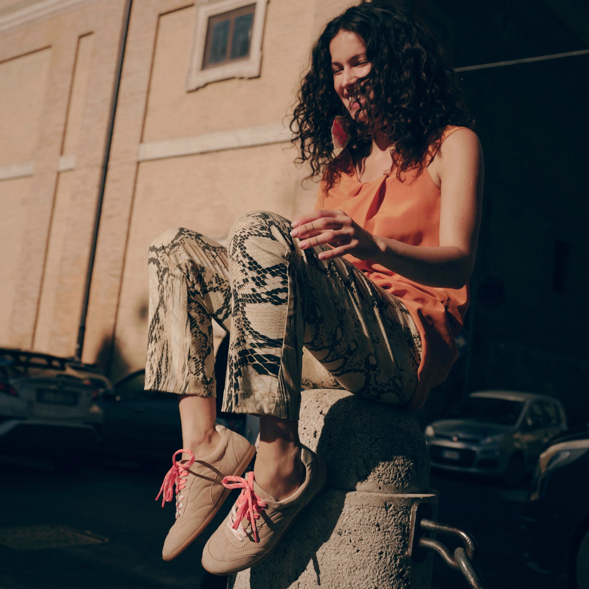 LAINI SNEAKERS CAMEL SUEDE Ultra Responsive Cushion