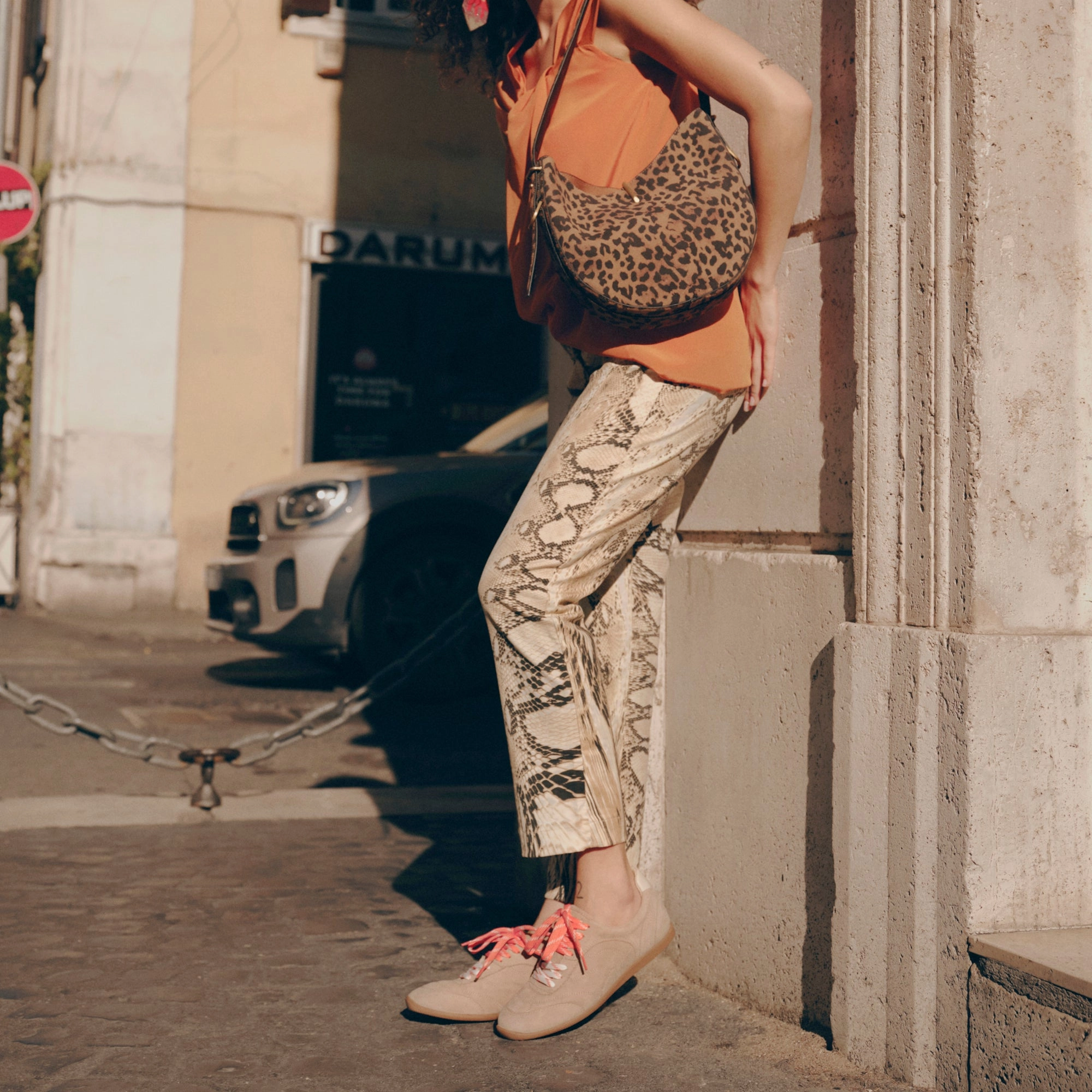 Retro design LAINI SNEAKERS CAMEL SUEDE