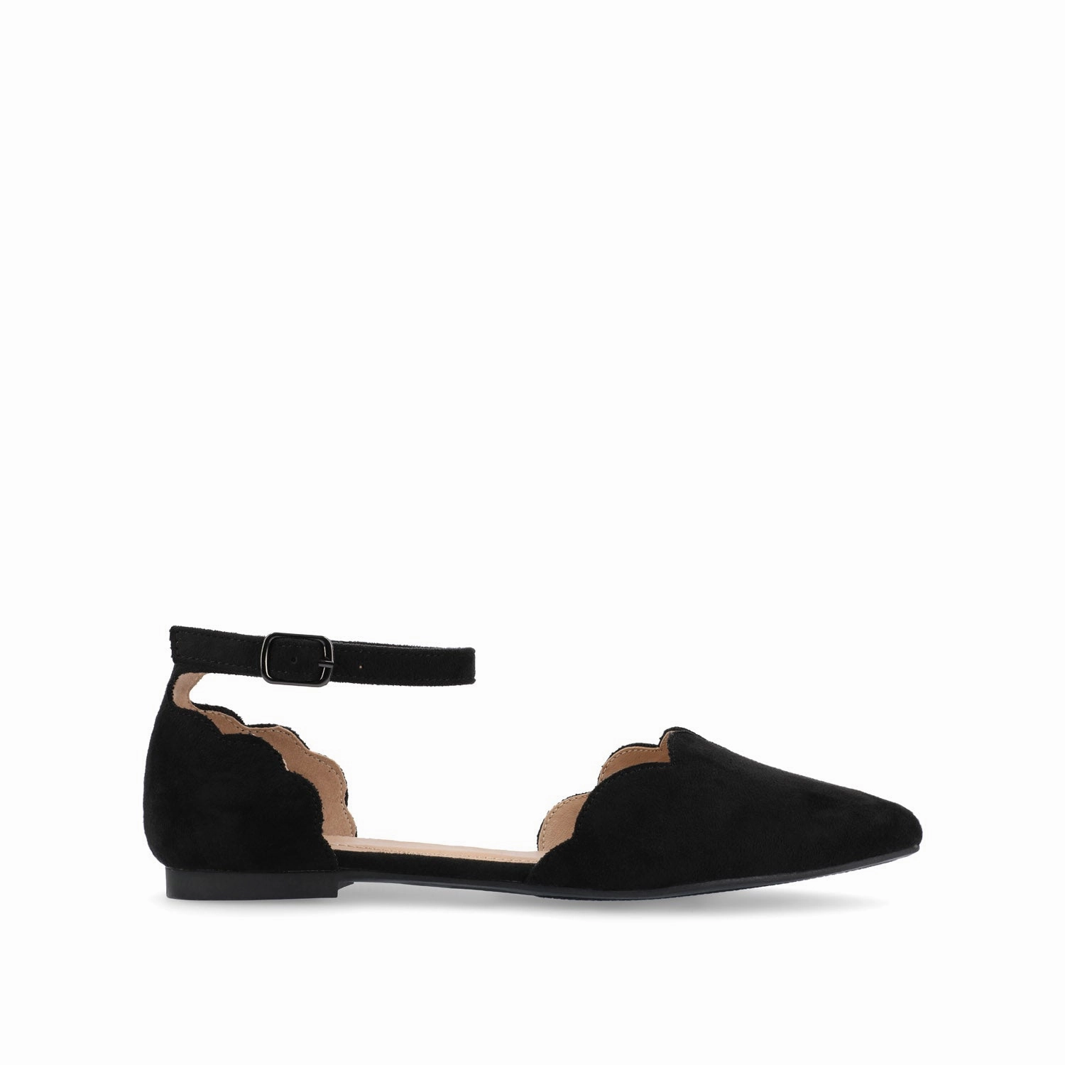 LANA SCALLOPED D'ORSAY FLATS IN WIDE Shock absorption system
