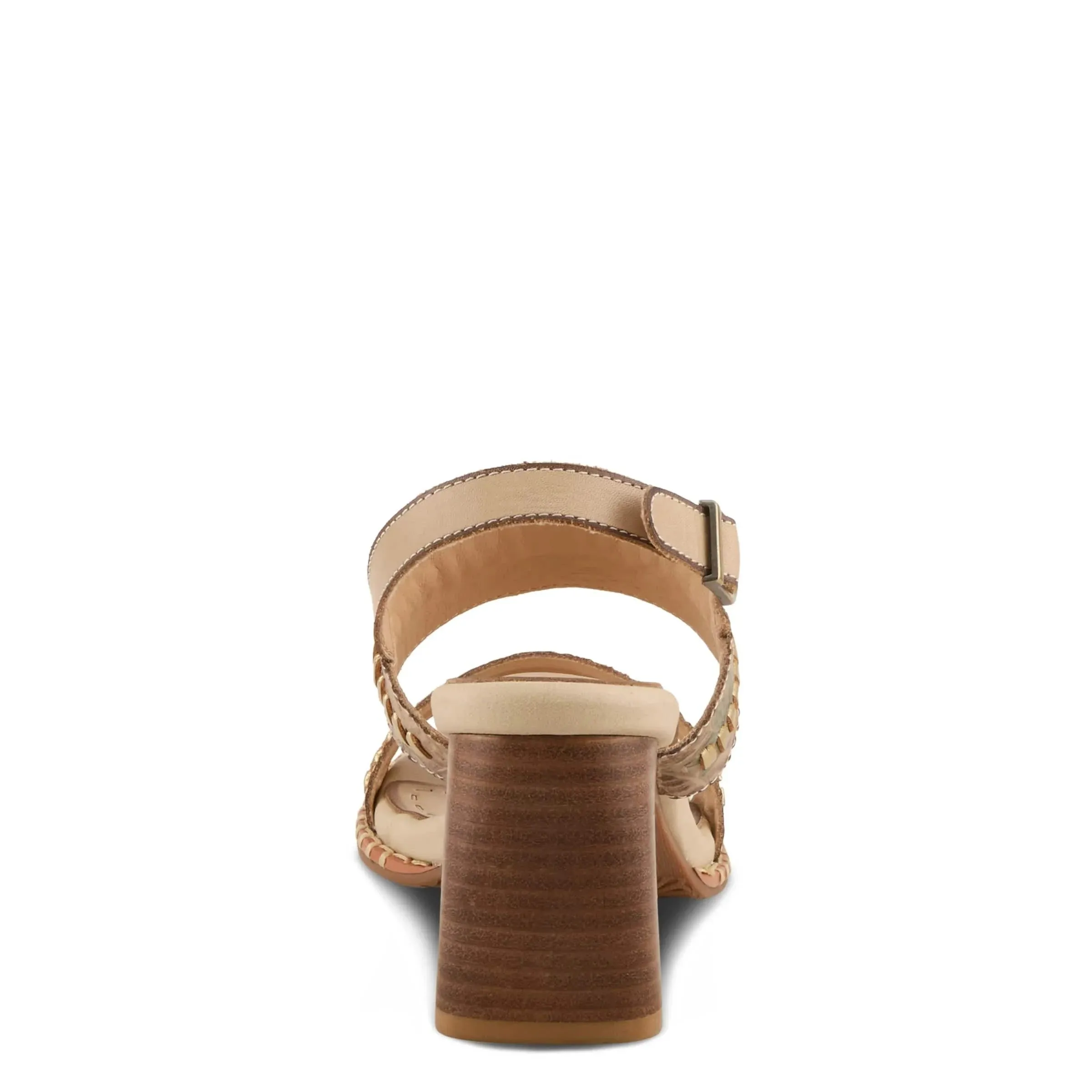 L'Artiste Women's Starstud Heeled Sandals- Beige Multi
