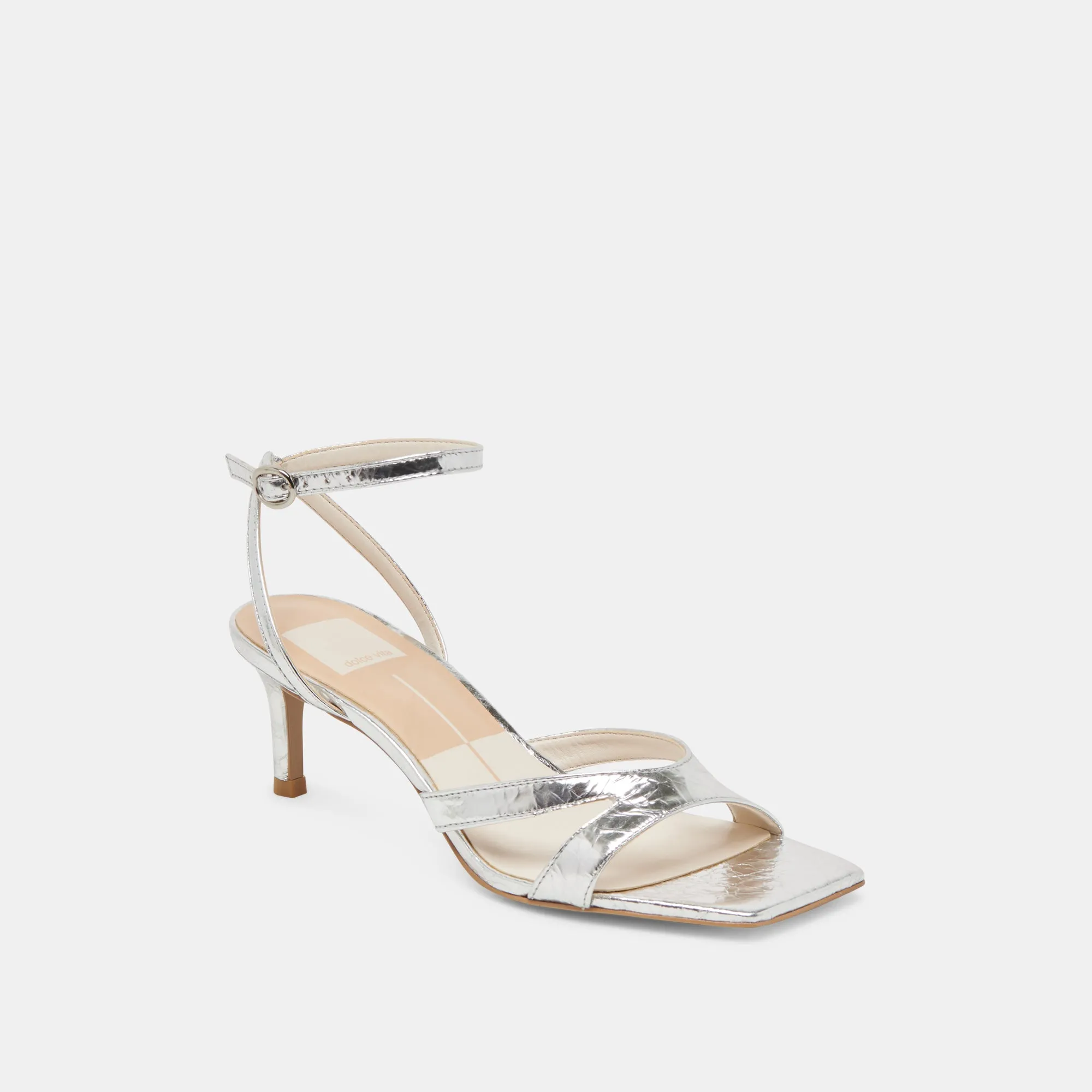 BECKI HEELS SILVER DISTRESSED LEATHER Fashionable Booties Urban Style