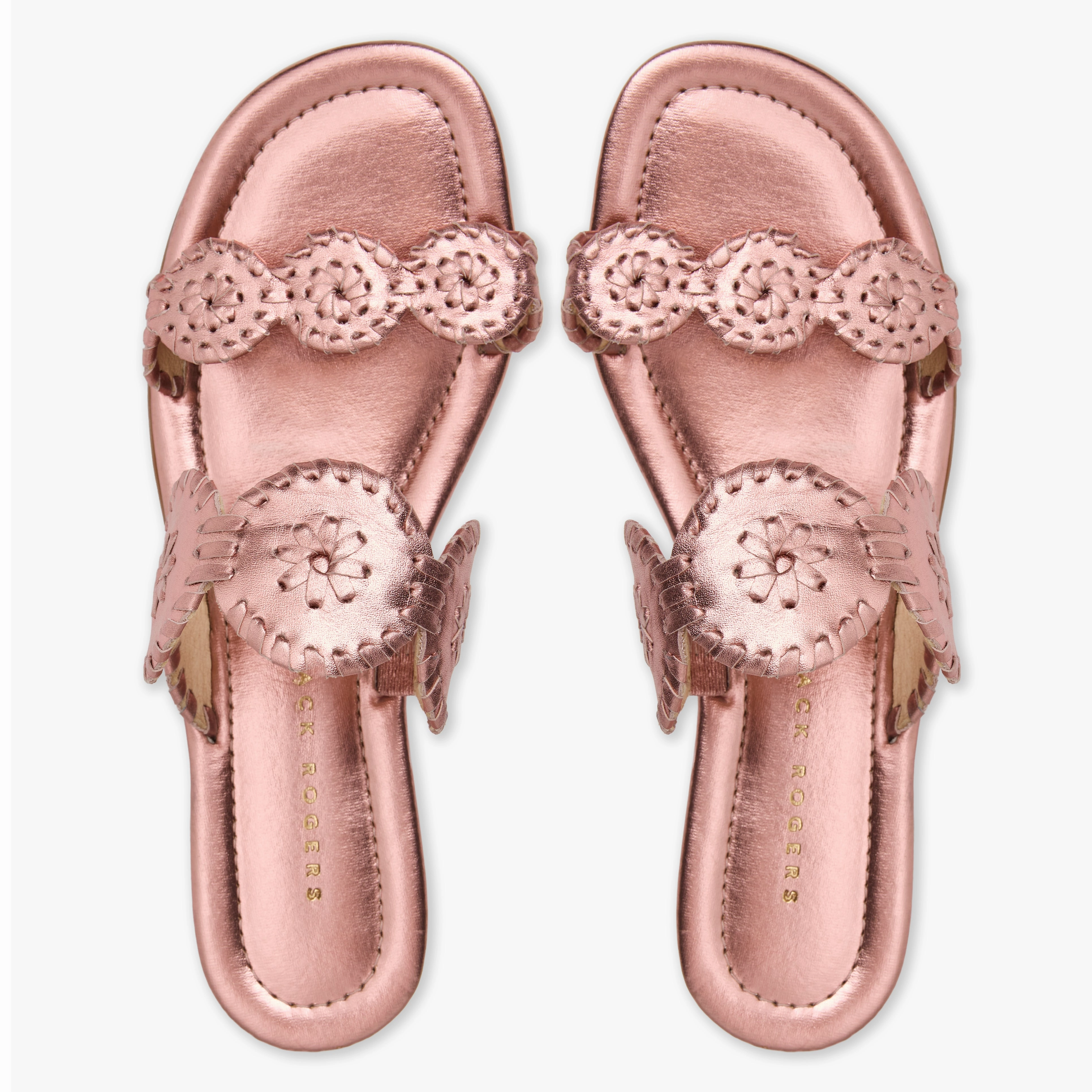 Cold Weather Multi Directional Flex Zones Lauren II Leather Slide Sandal