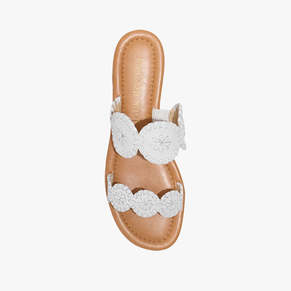 synthetic material Footwear for All Lauren II Leather Slide Sandal