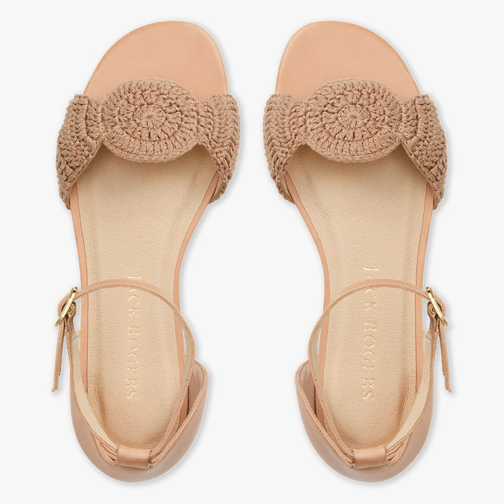 Resort Look Light cushion Laurin Crochet Ankle Strap Sandal