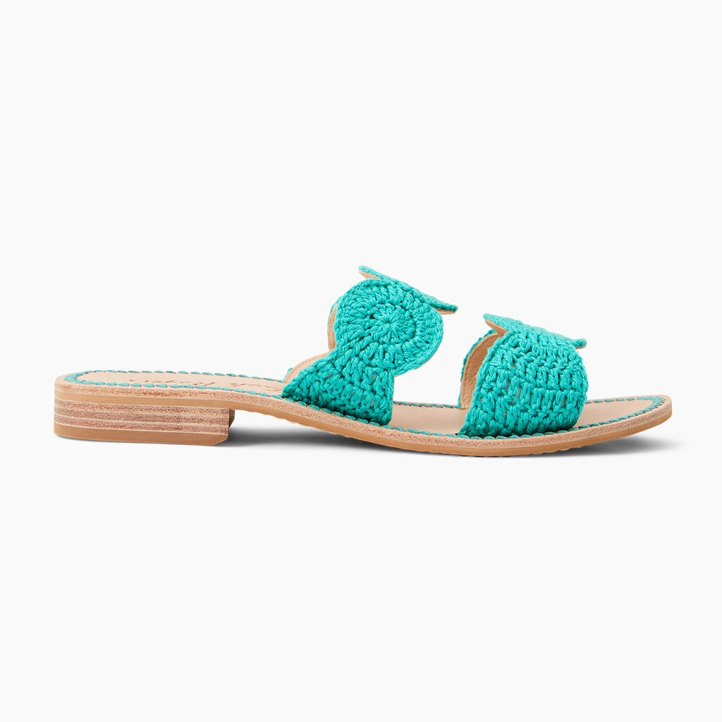 Laurin Crochet Flat Sandal Comfort Sandals Suede Lining