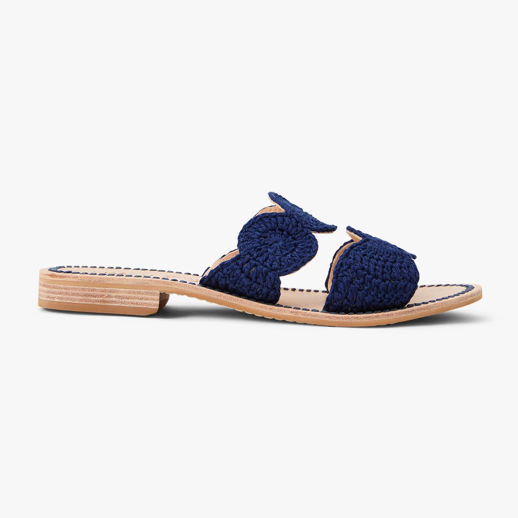 Laurin Crochet Flat Sandal Moisture Wicking Inner Layer