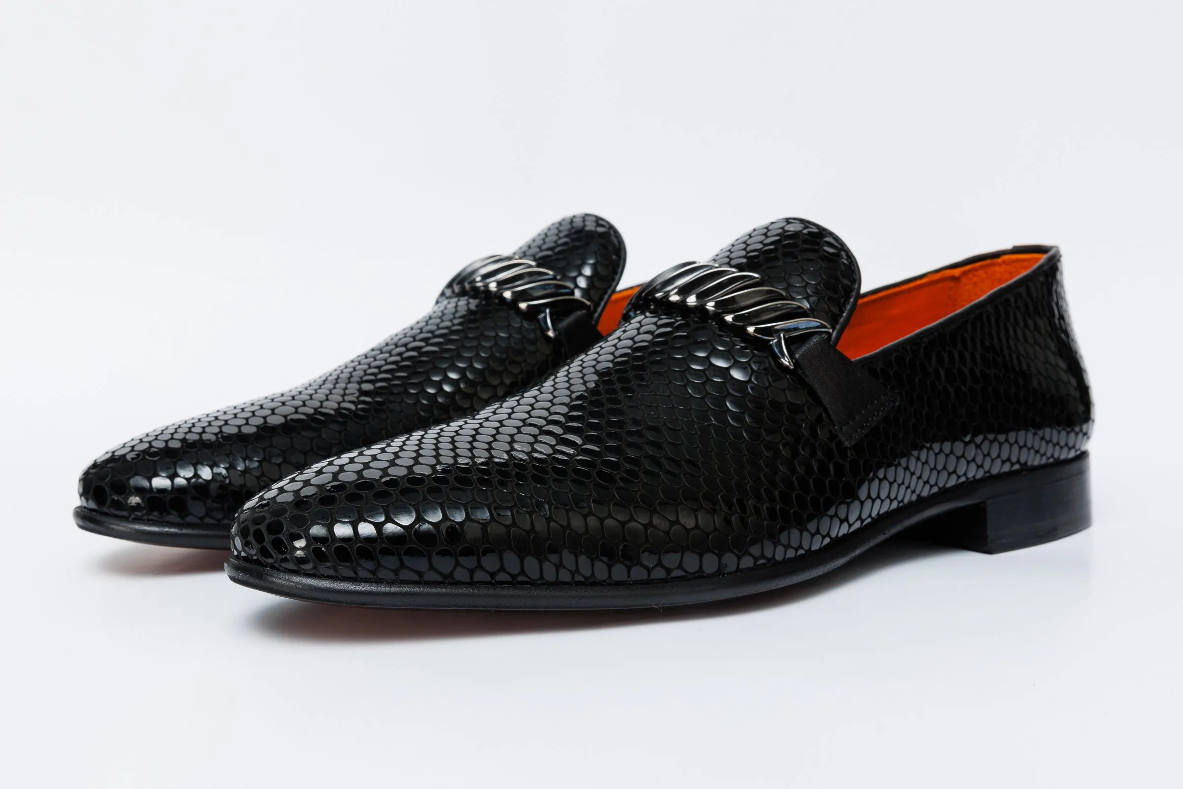 Chic Details Anniversary Celebration The King Black Bit Dress Loafer Men Shoe