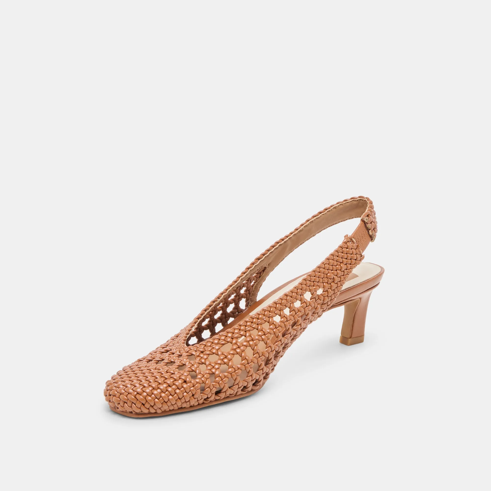 Gold Shine All-day Comfort FAWNE HEELS SADDLE WOVEN STELLA