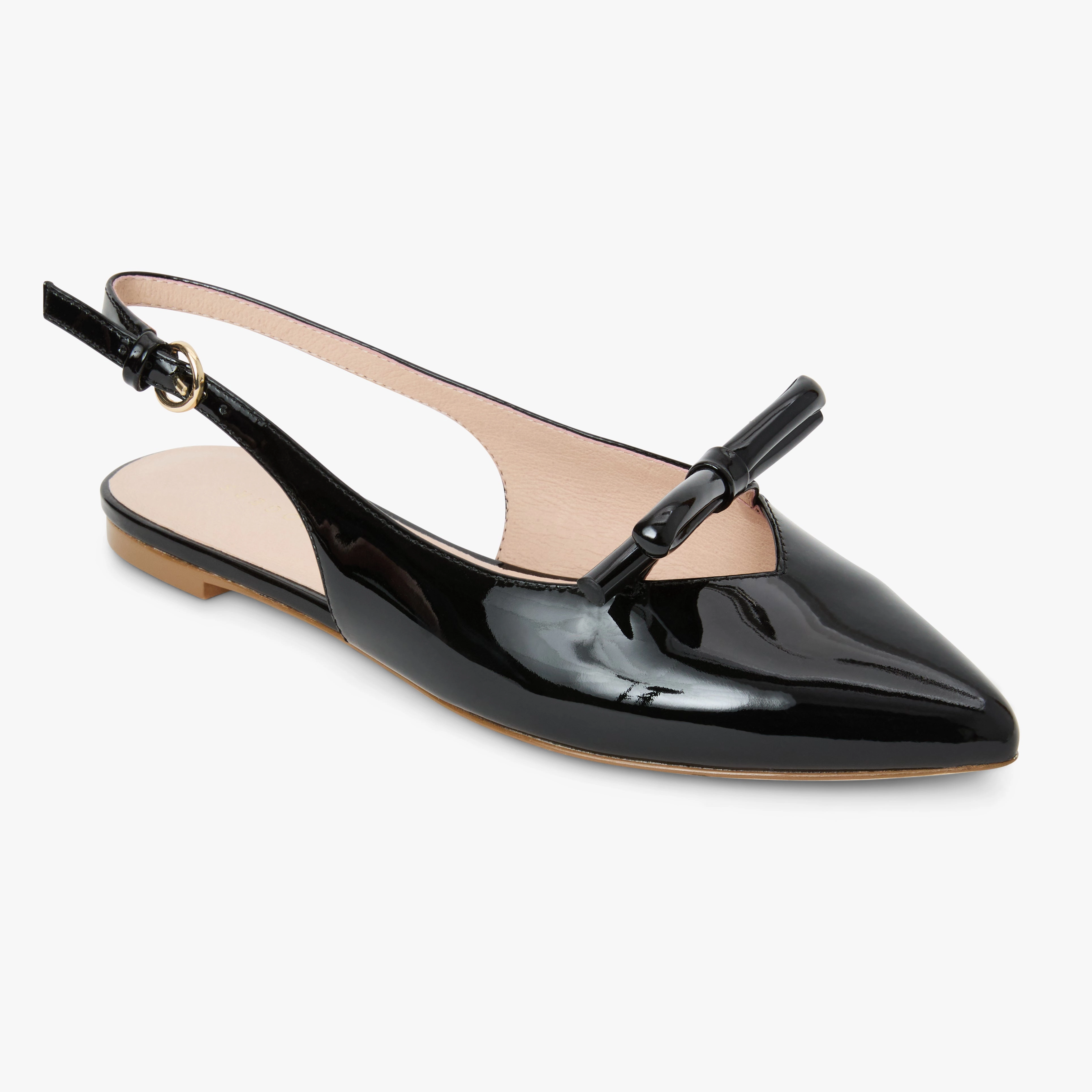 Lennox Leather Slingback Flat Town Walk