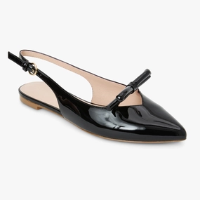 Lennox Leather Slingback Flat Town Walk
